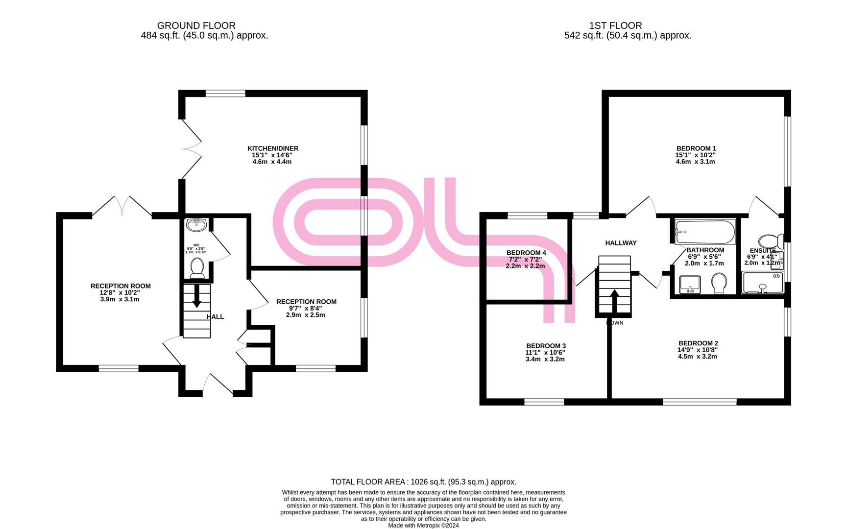 36, The Knoll, Keighley floorplan
