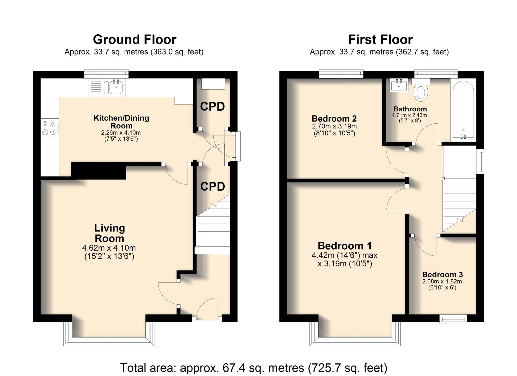 70 Droppingwell Road, Rotherham floorplan