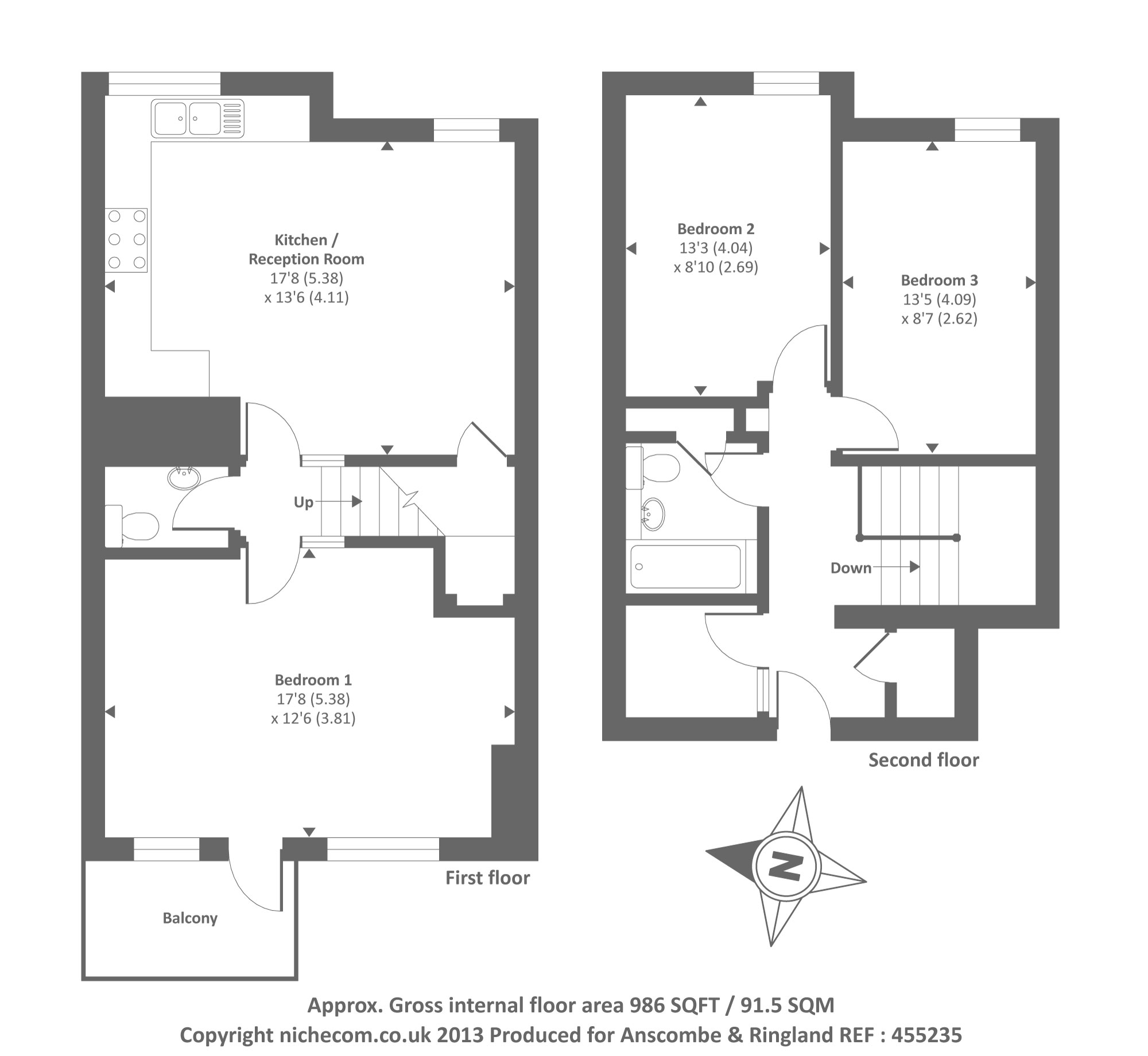 Flat 40 Anglebury, 80, Talbot Road, London floorplan