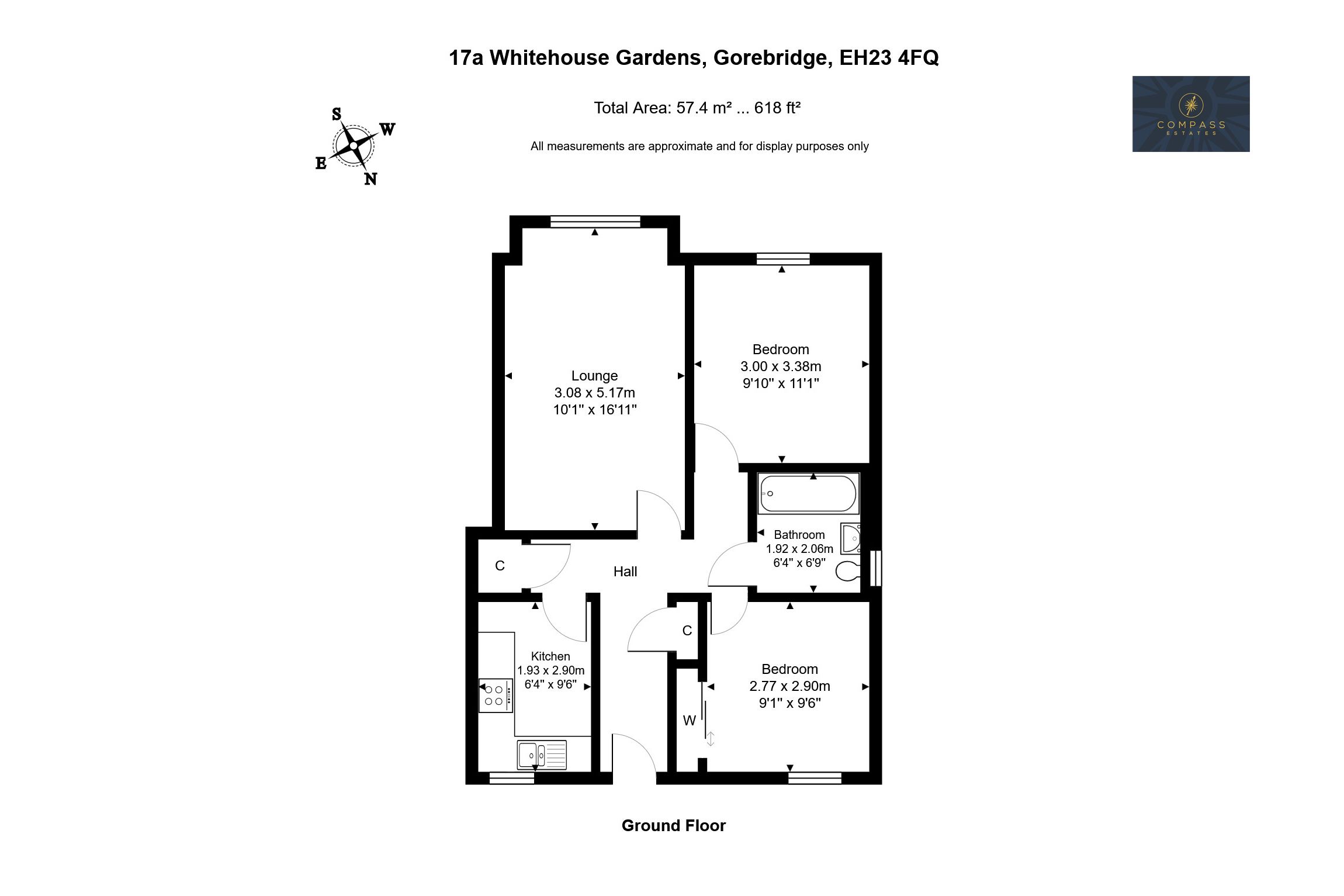 17A Whitehouse Gardens, Gorebridge floorplan