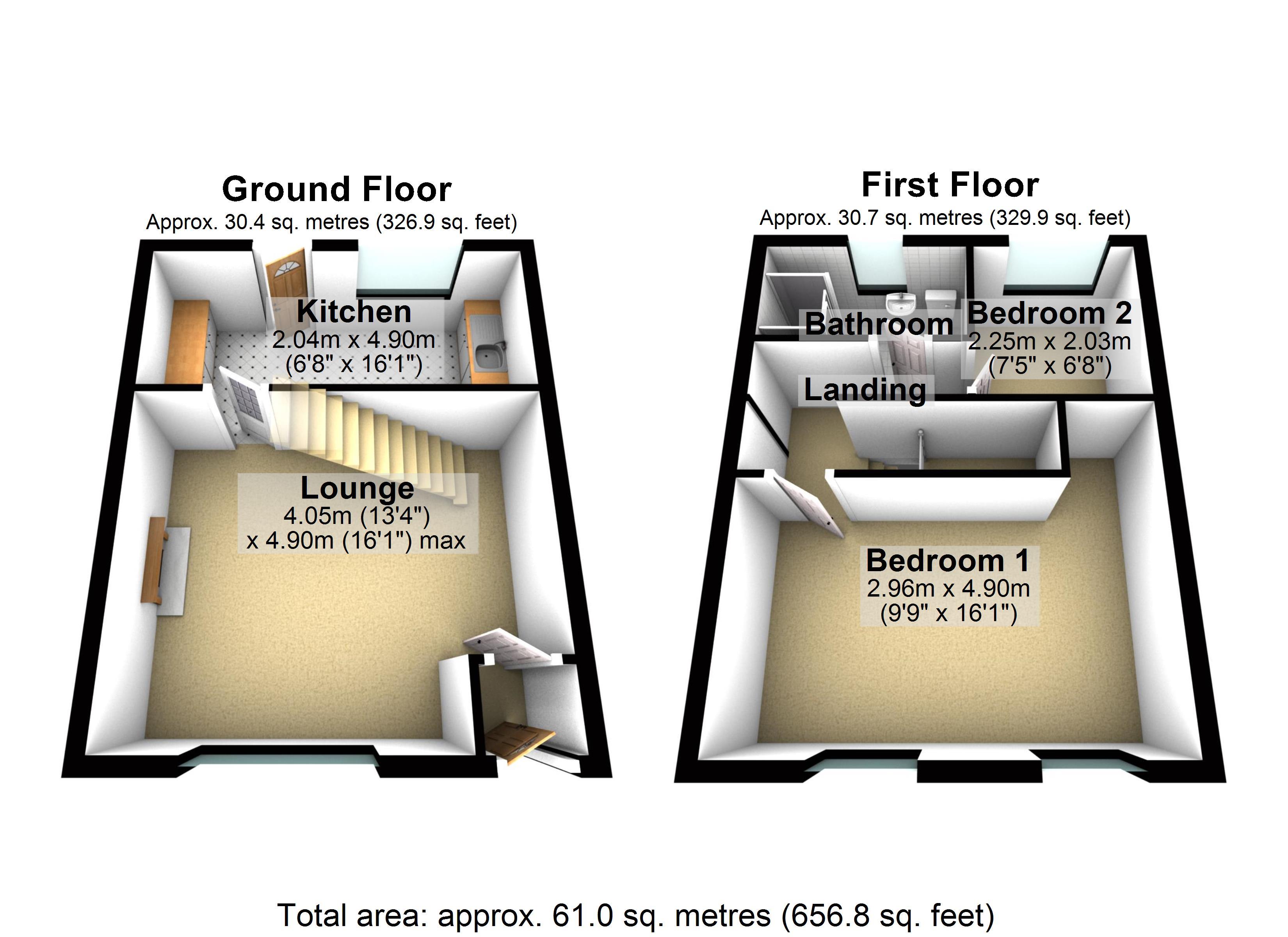 2 Bedrooms Terraced house to rent in Armit Road, Greenfield, Saddleworth OL37Ln OL3