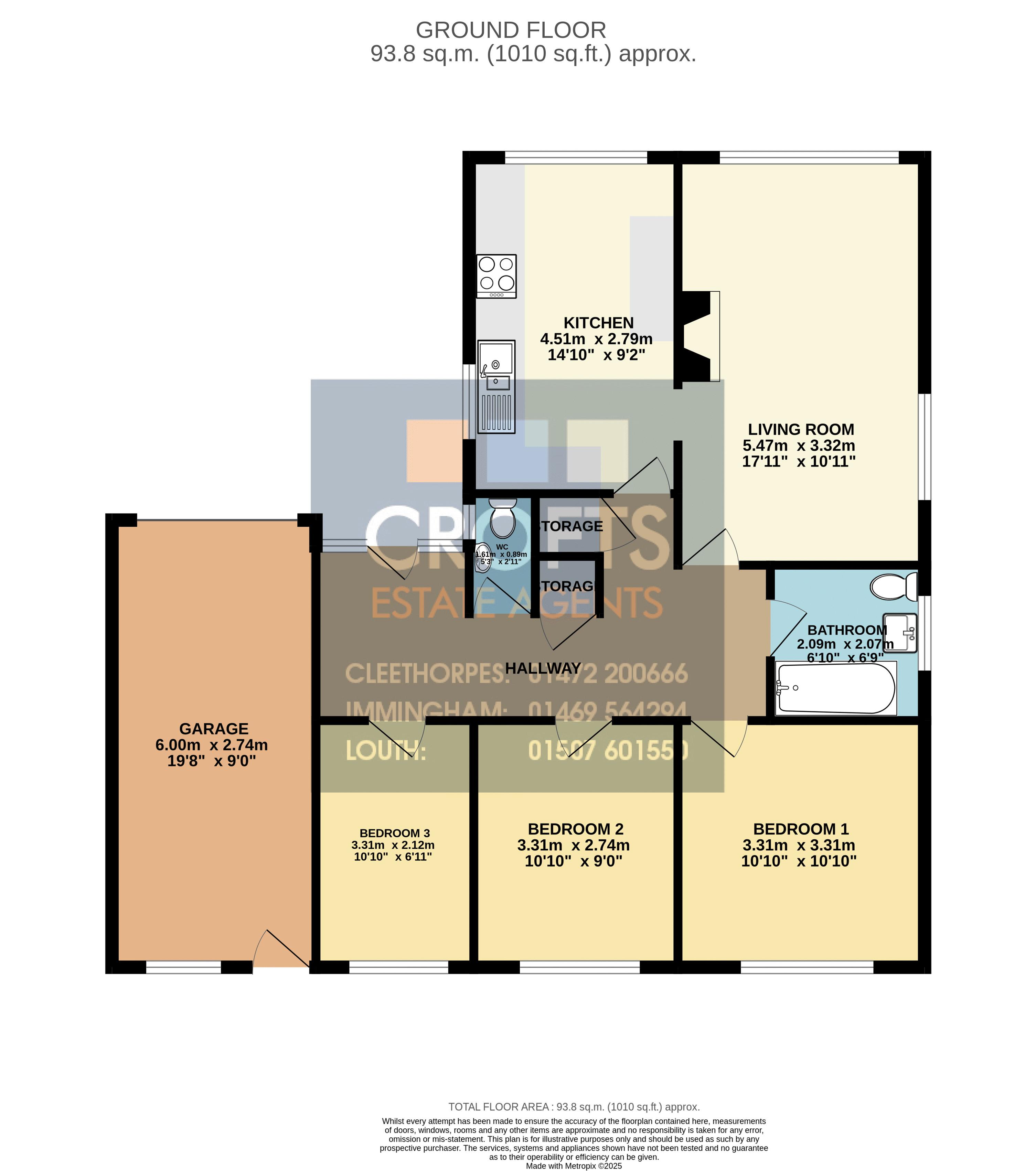 South View, Chapel Lane, Utterby floorplan