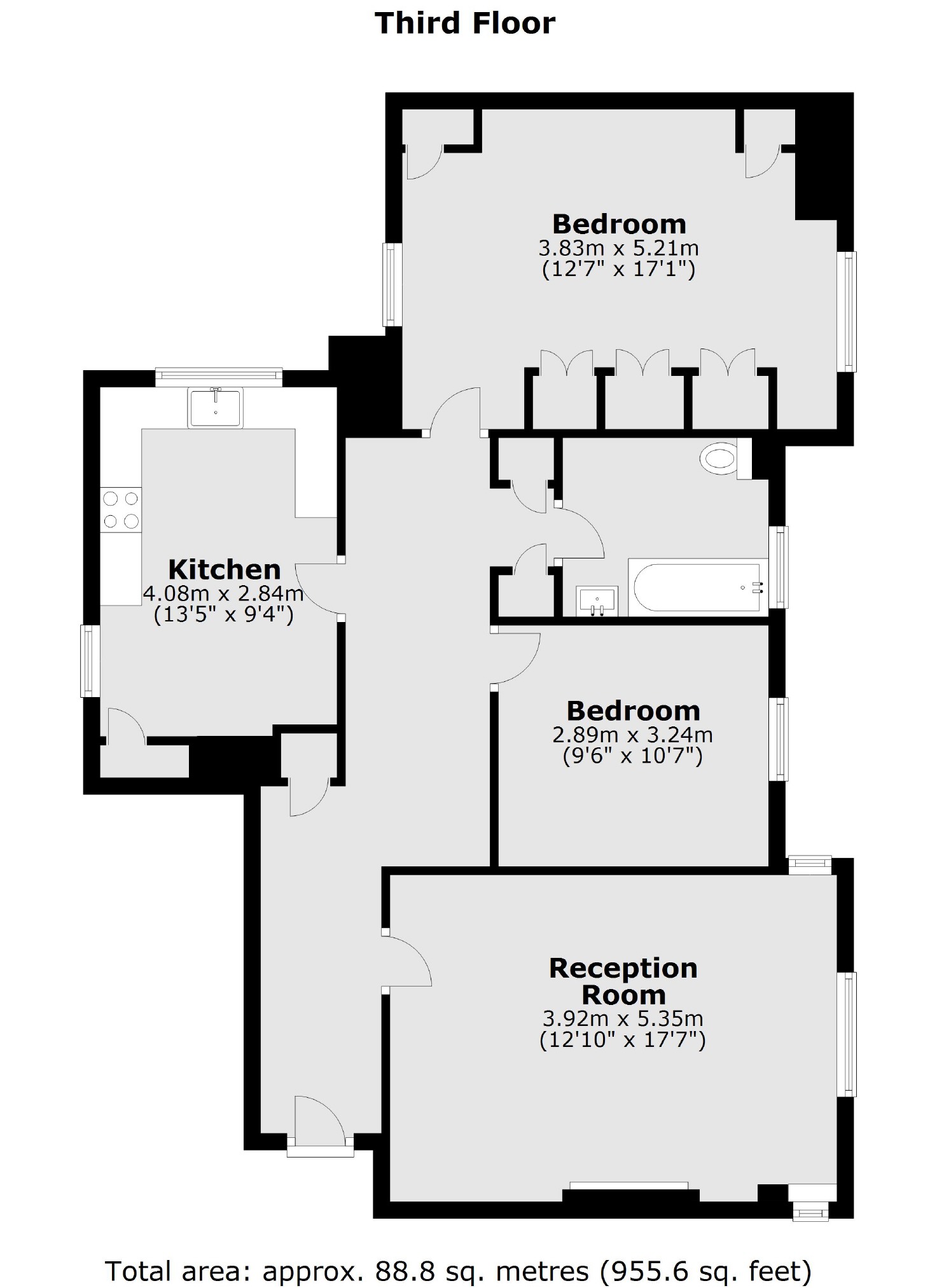 Flat 12, Fitzjohns House, 46, Fitzjohns Avenue, London floorplan