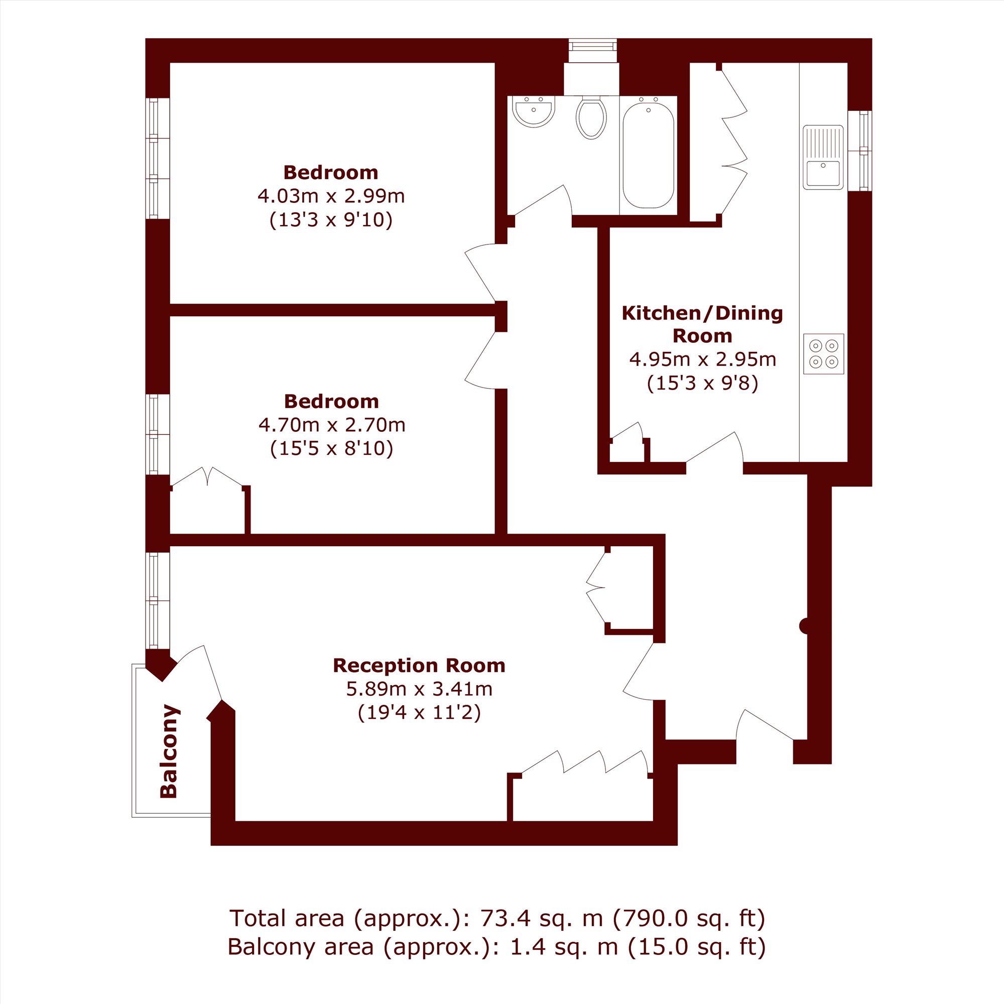 15A, Albans Close, London floorplan
