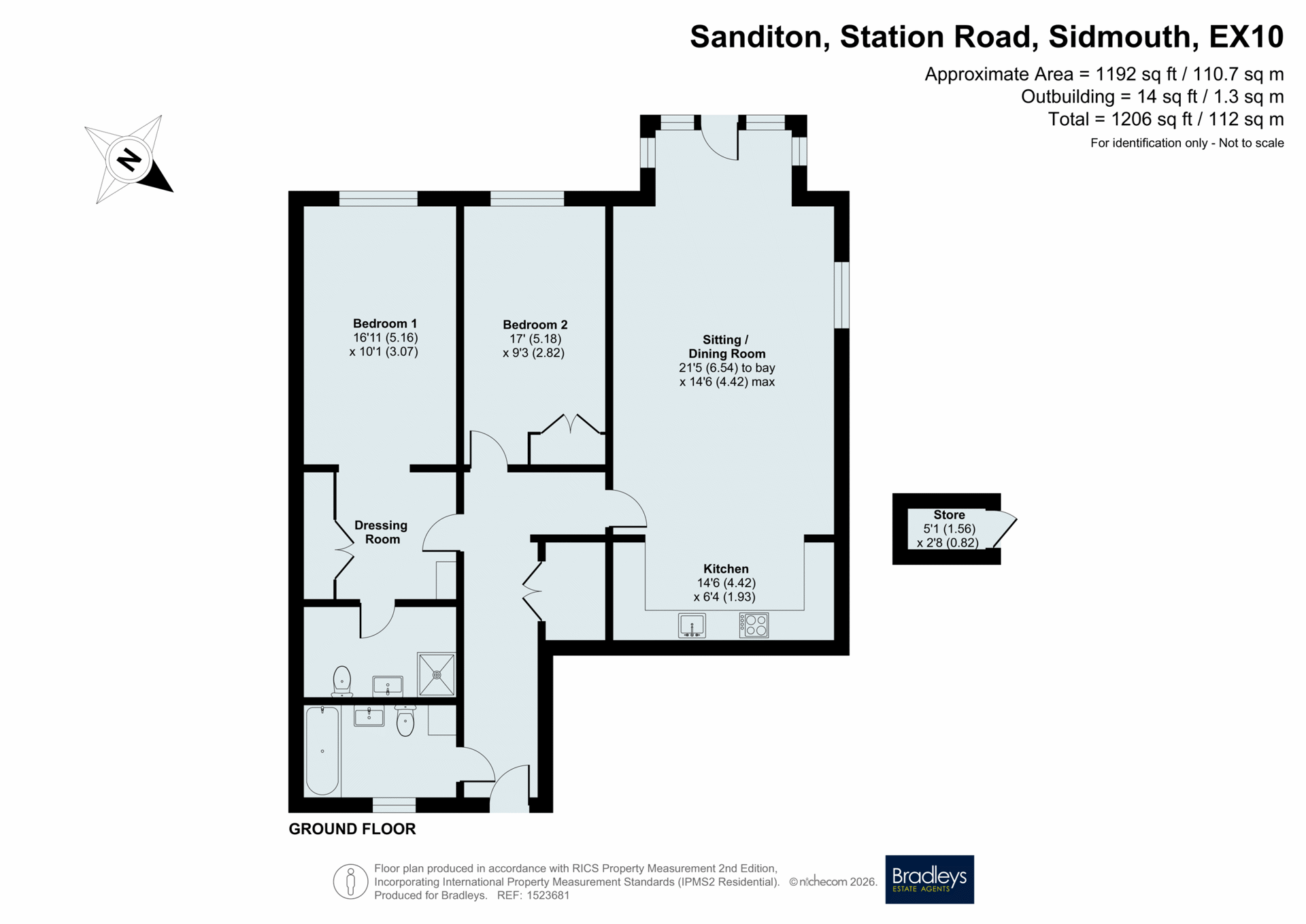 3, Sanditon, Sidmouth floorplan