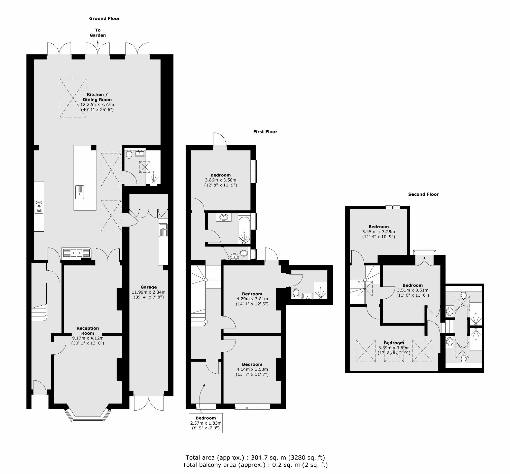 48, Uxbridge Road, Hampton floorplan