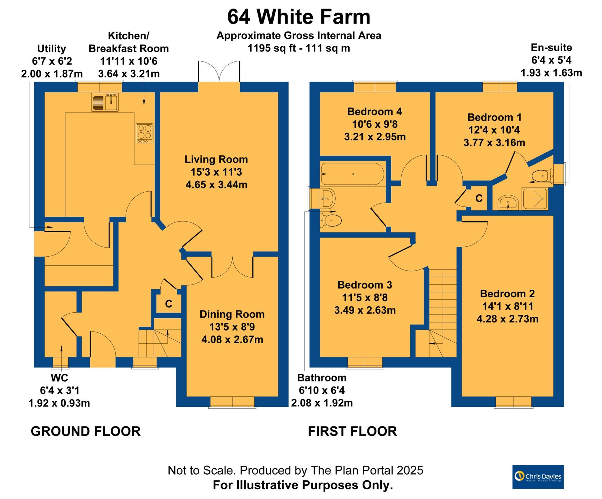 64 White Farm, Barry floorplan