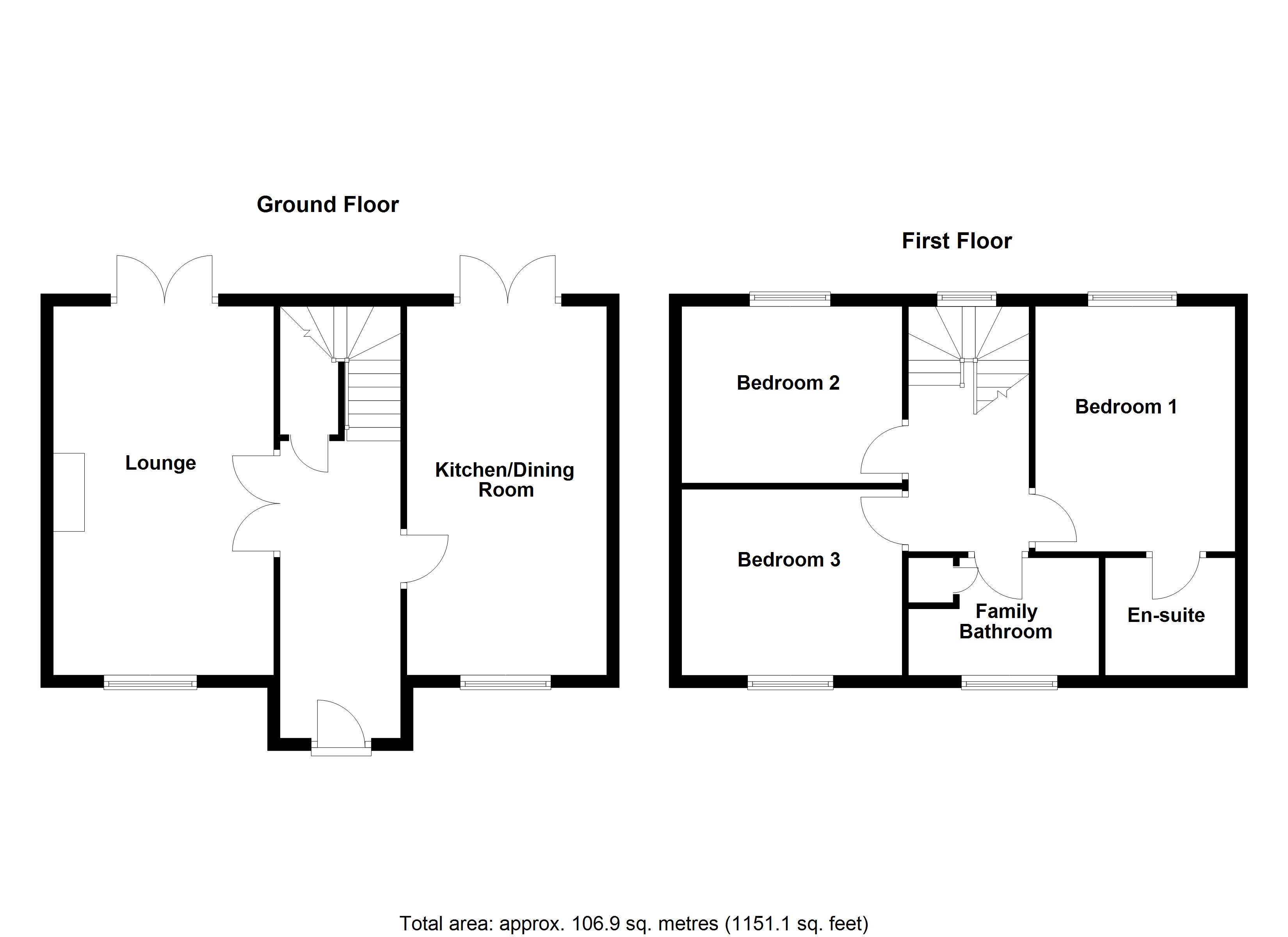 1, Yew Tree Close, Stevenage floorplan