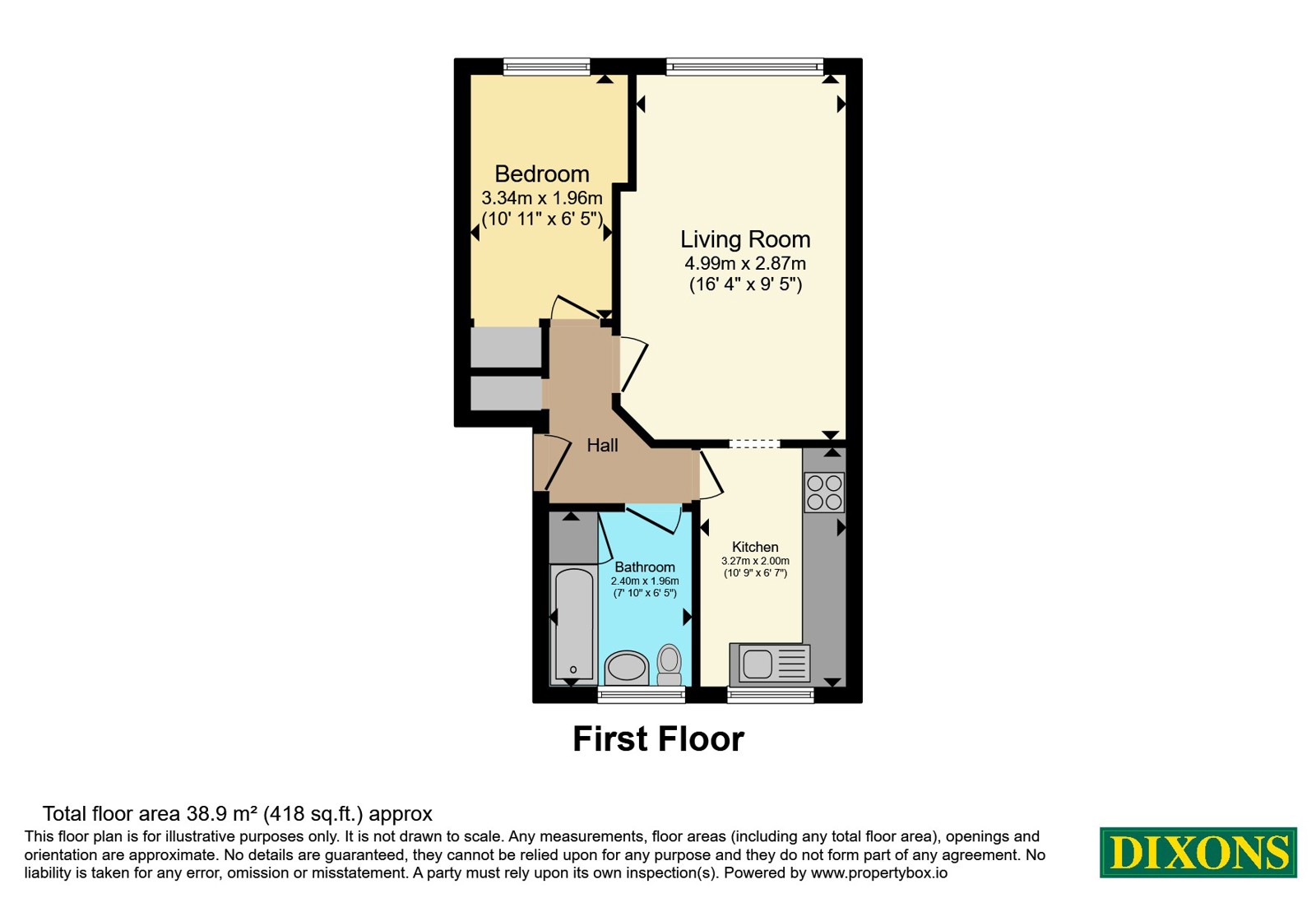 Flat 4 Malcolm Court,, Lower Vauxhall, West Midlands floorplan