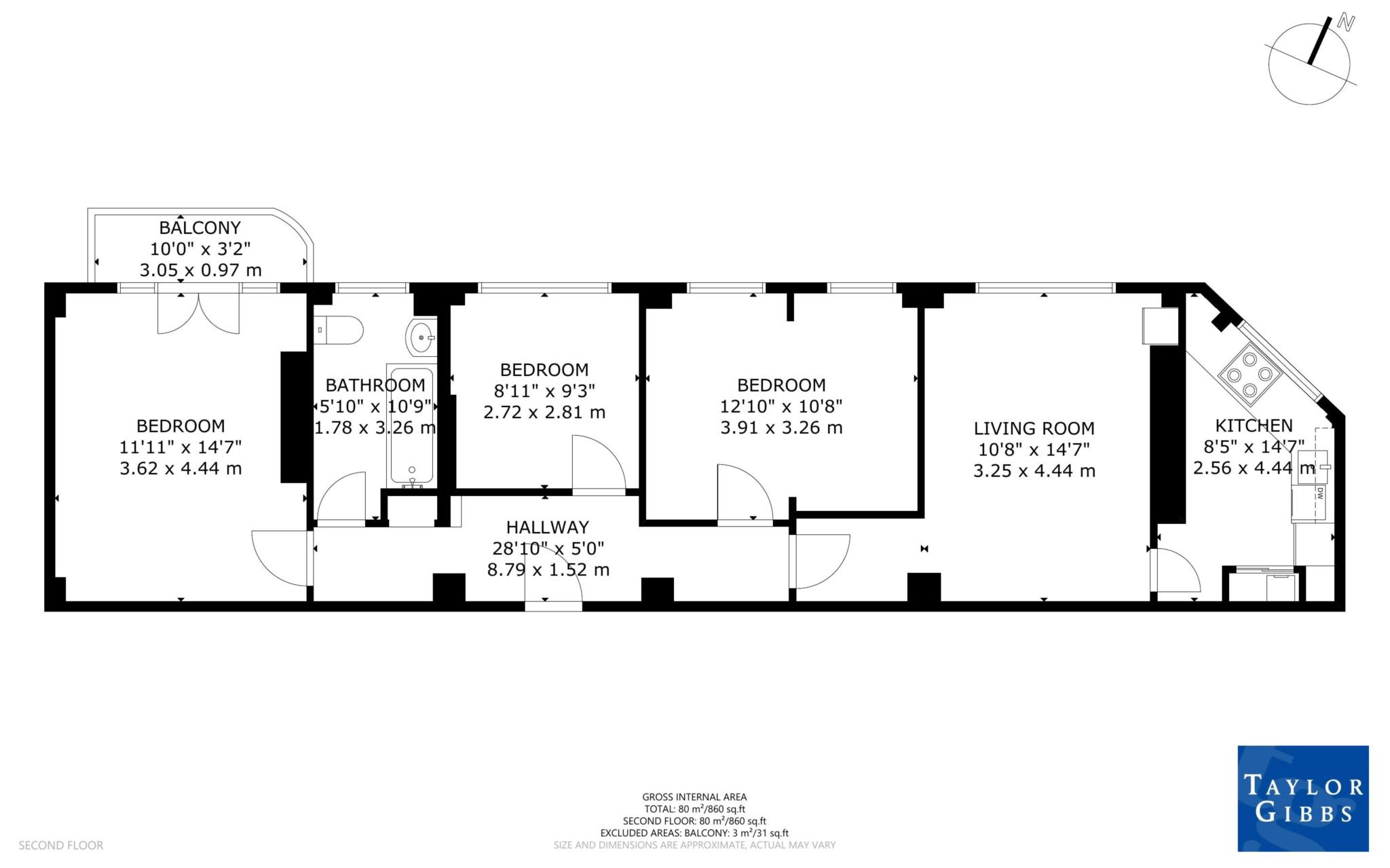 Flat 25 Second Floor, Northwood Hall, Hornsey Lane, London floorplan