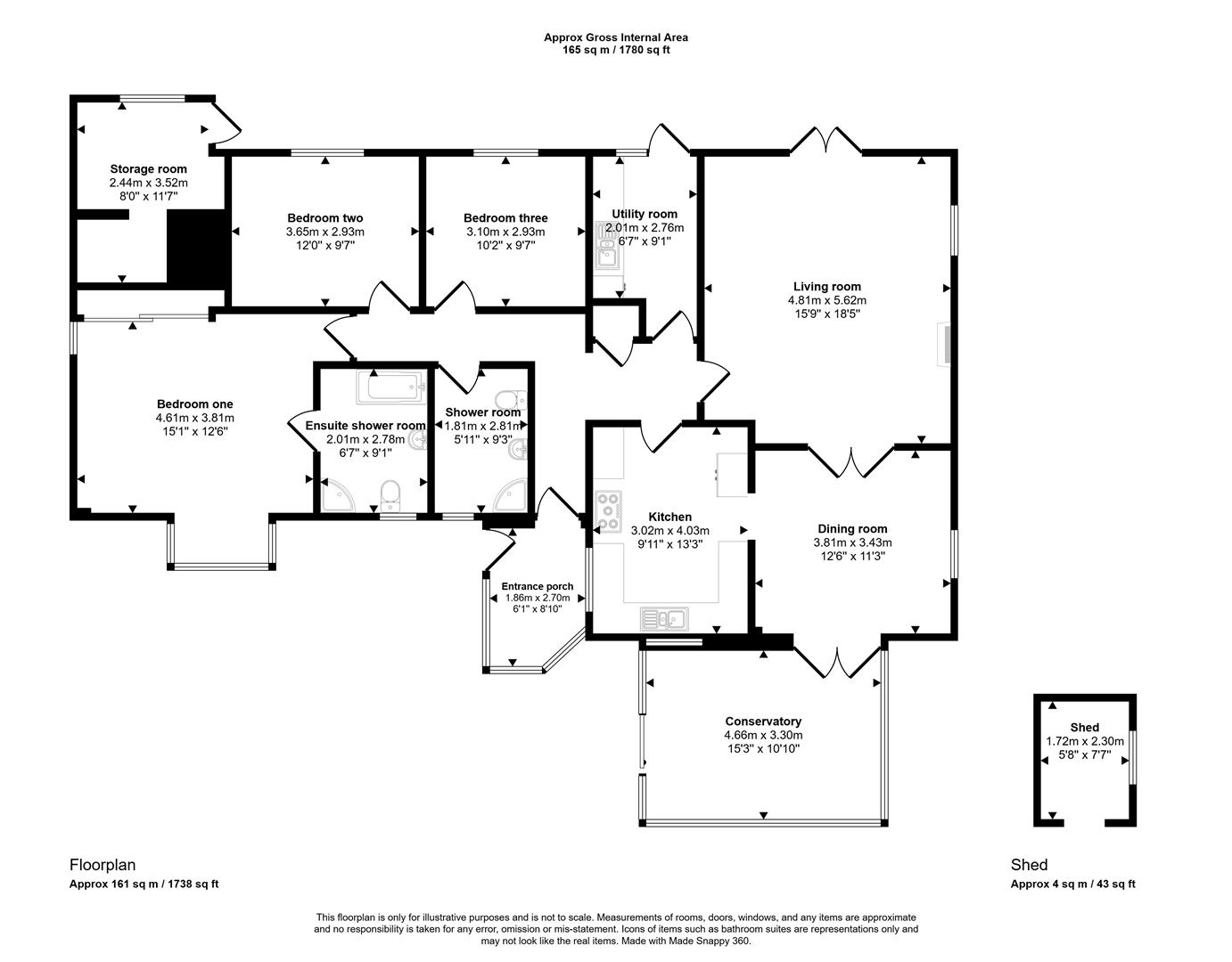 Swn y Mor, Llandysul floorplan