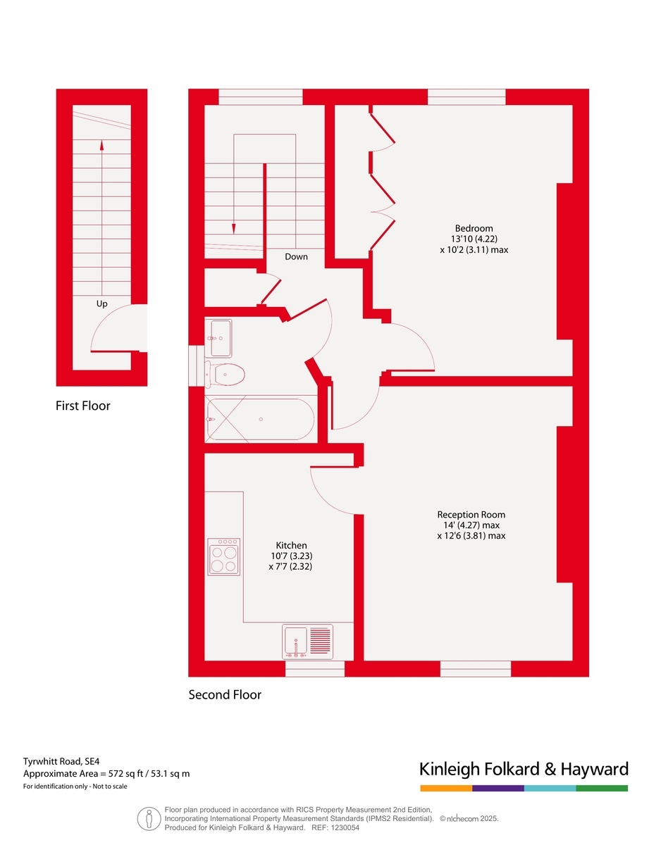 43d, Tyrwhitt Road, London floorplan