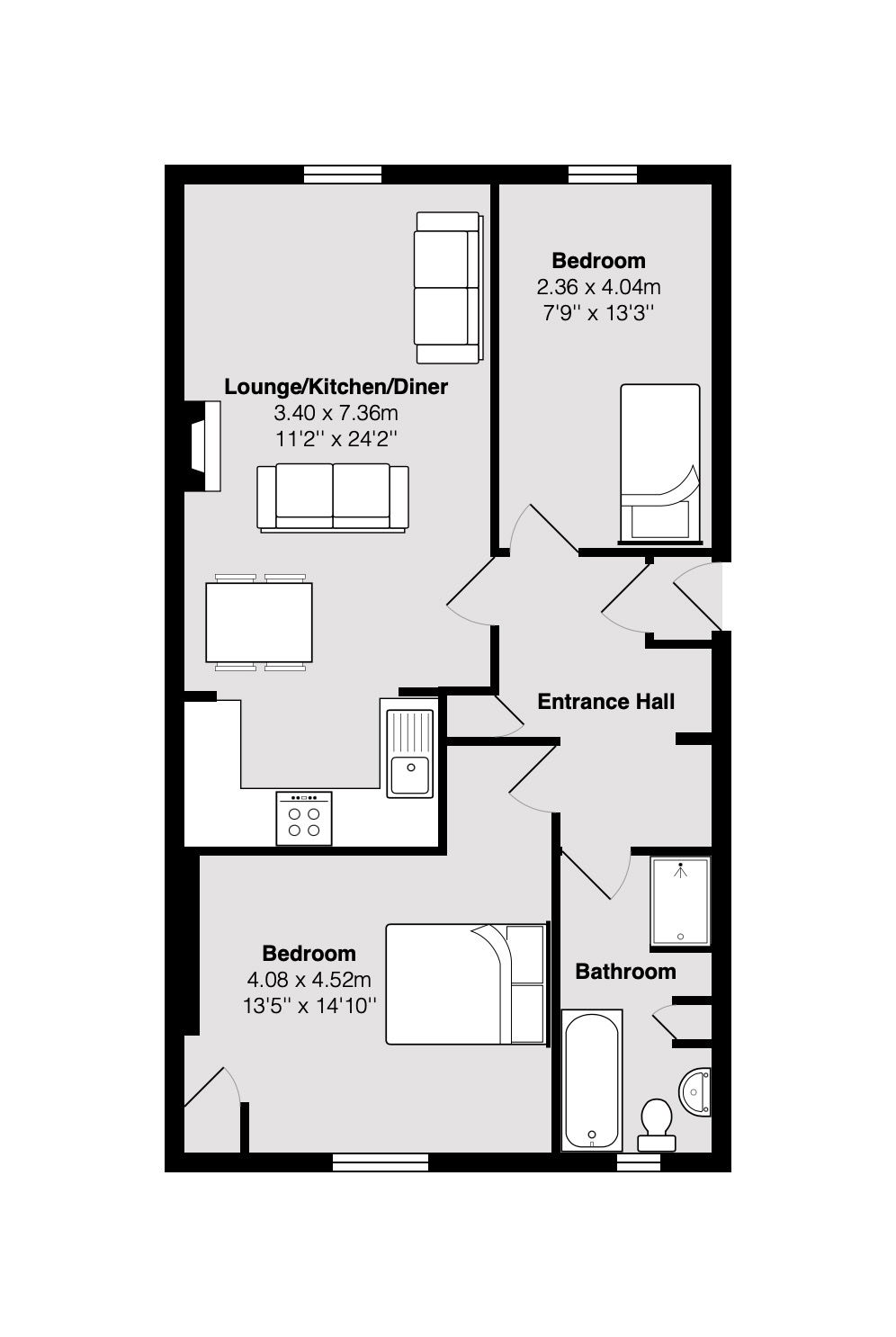6,Flat 2, Royal Crescent, Whitby floorplan