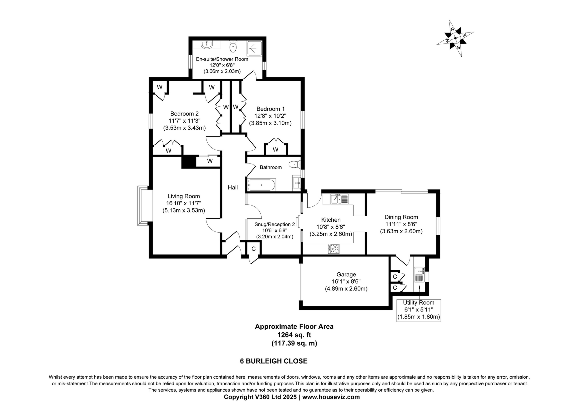 6, Burleigh Close, Tenbury Wells floorplan