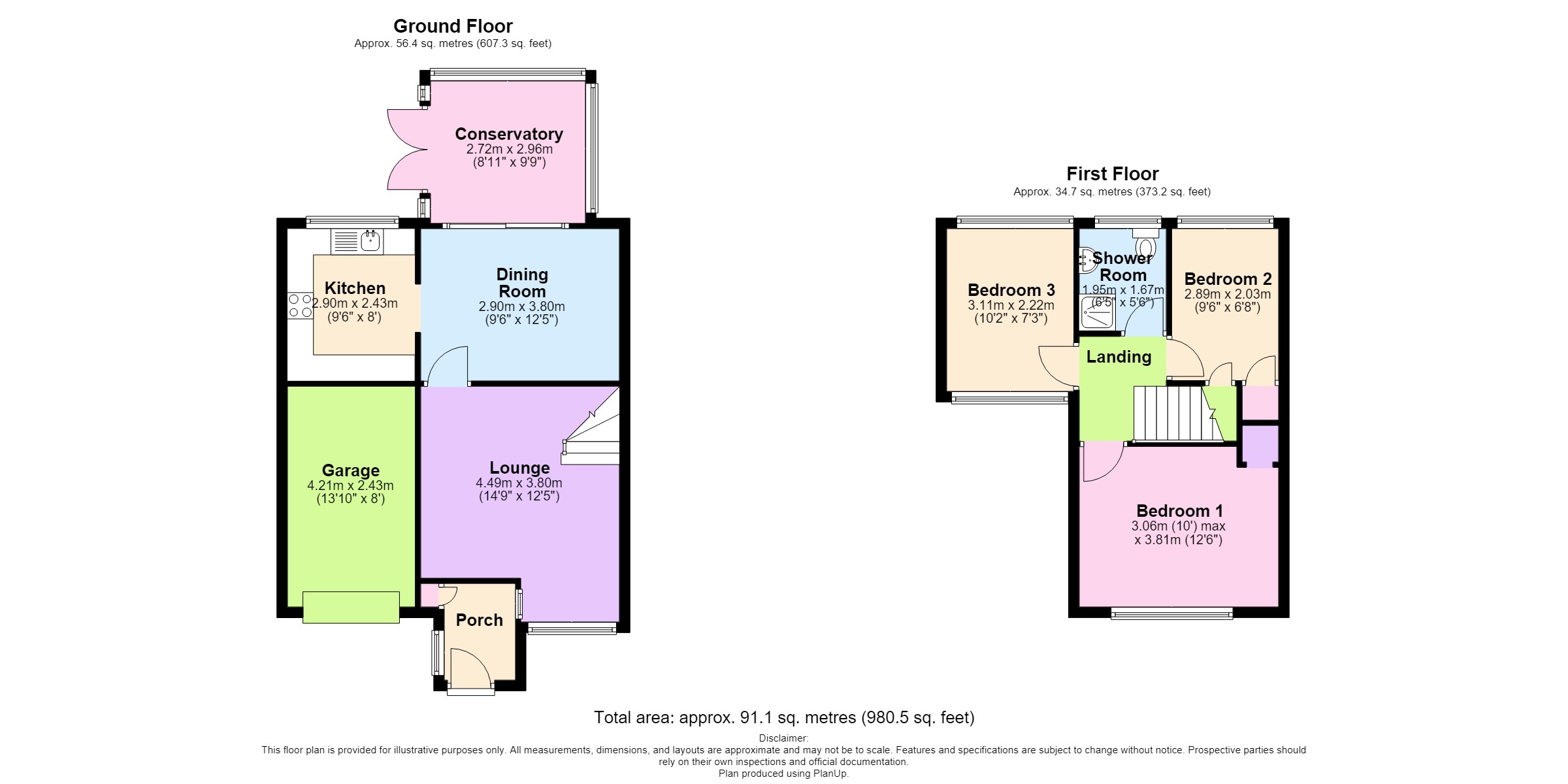 16, Cowper Close, Warwickshire floorplan