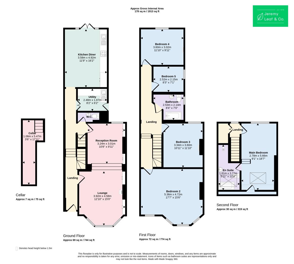 94, Huntingdon Road, London floorplan