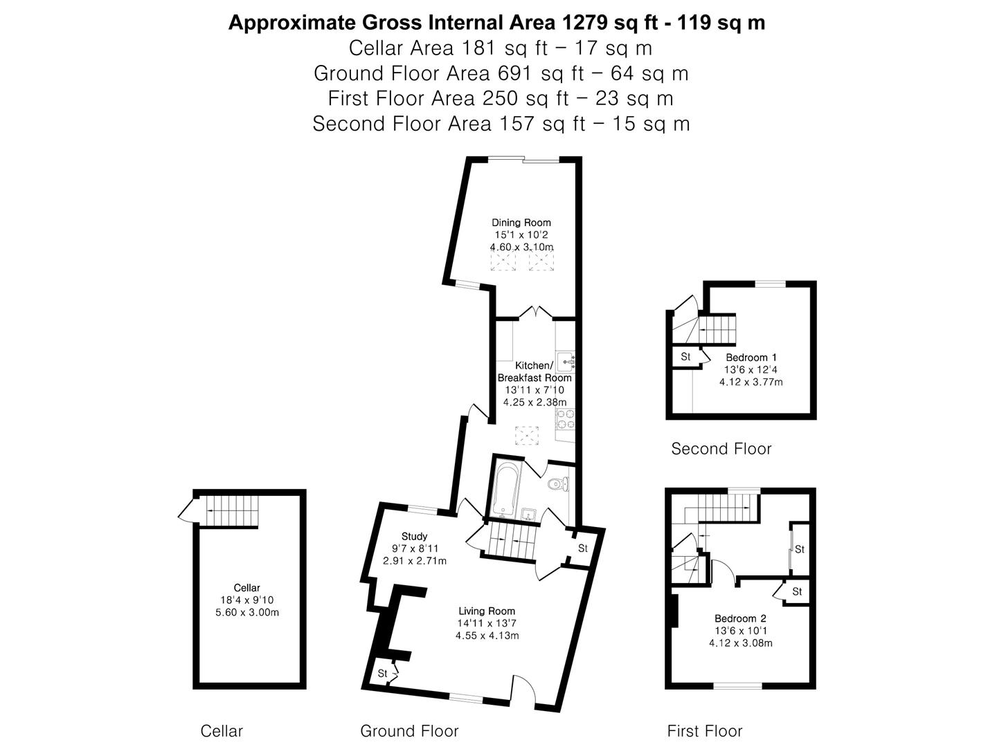 47, Castle Street, Saffron Walden floorplan