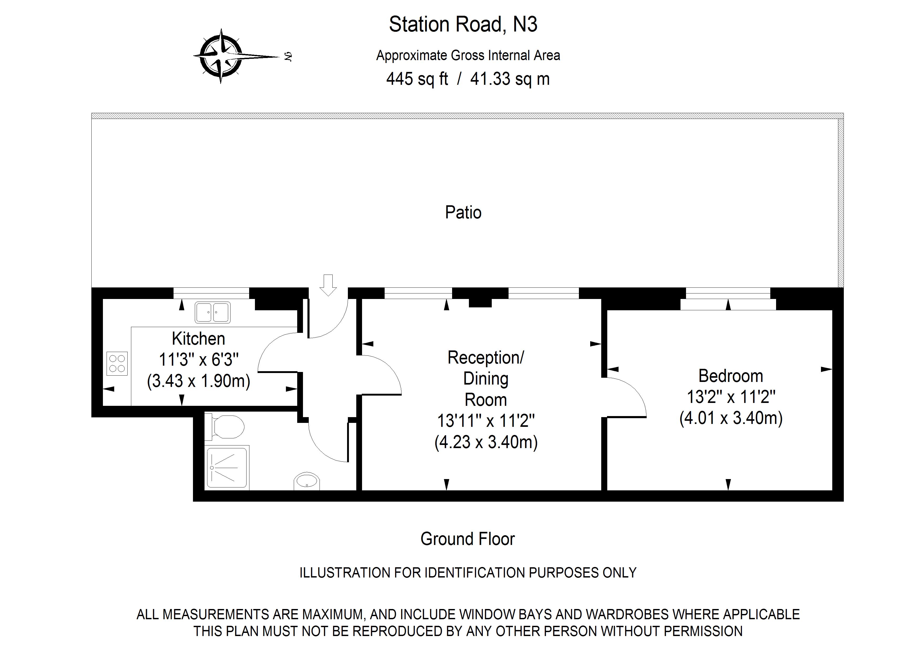 1 Bedrooms Flat to rent in Station Road, London N3