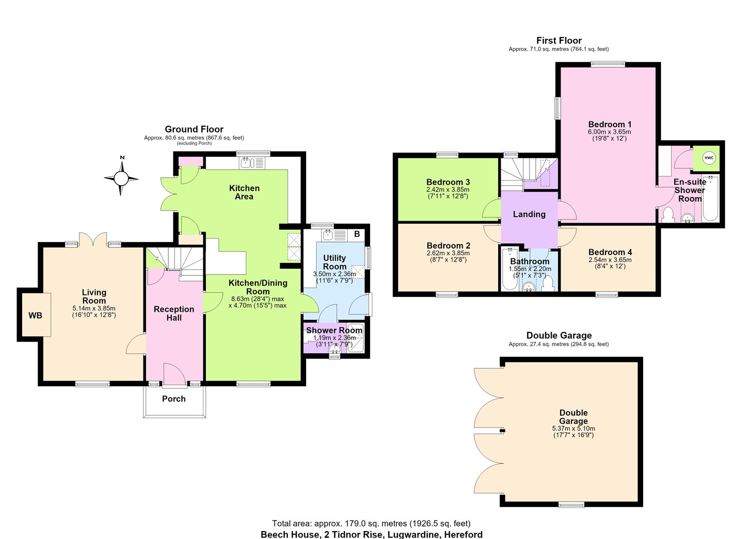Beech House, 2 Tidnor Rise, Hereford floorplan