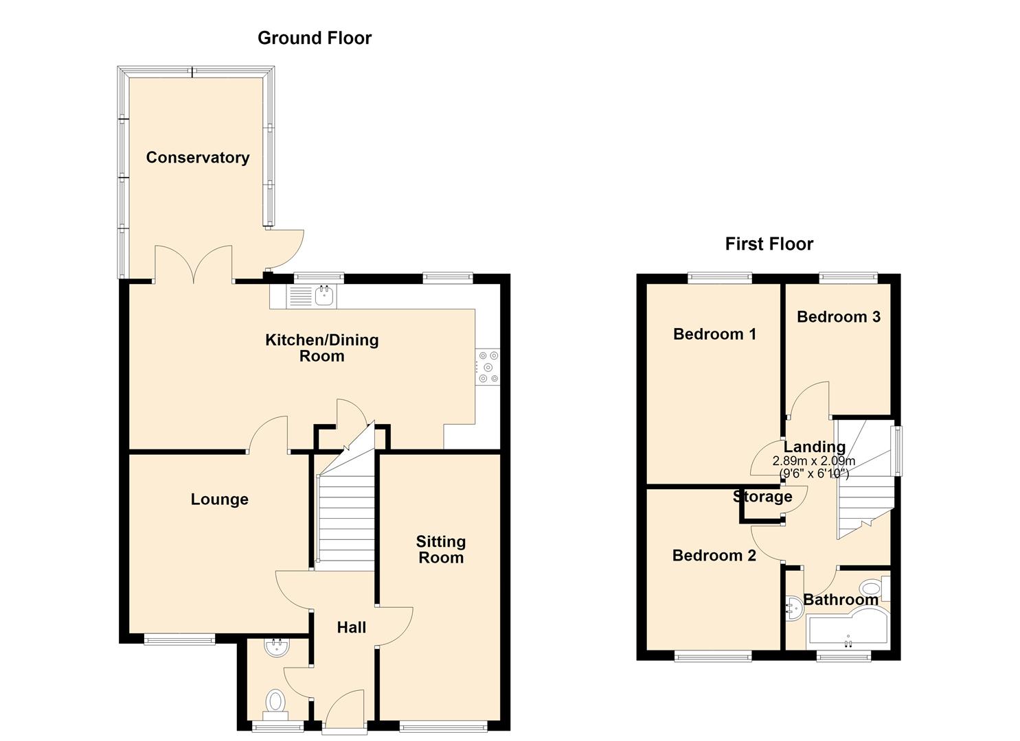 5,, Llys Cilsaig, Llanelli floorplan