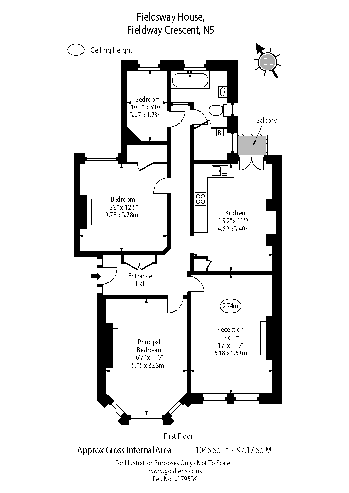 Fieldsway House, Highbury Fields N5, 2 bedroom flat for sale 65769973 PrimeLocation
