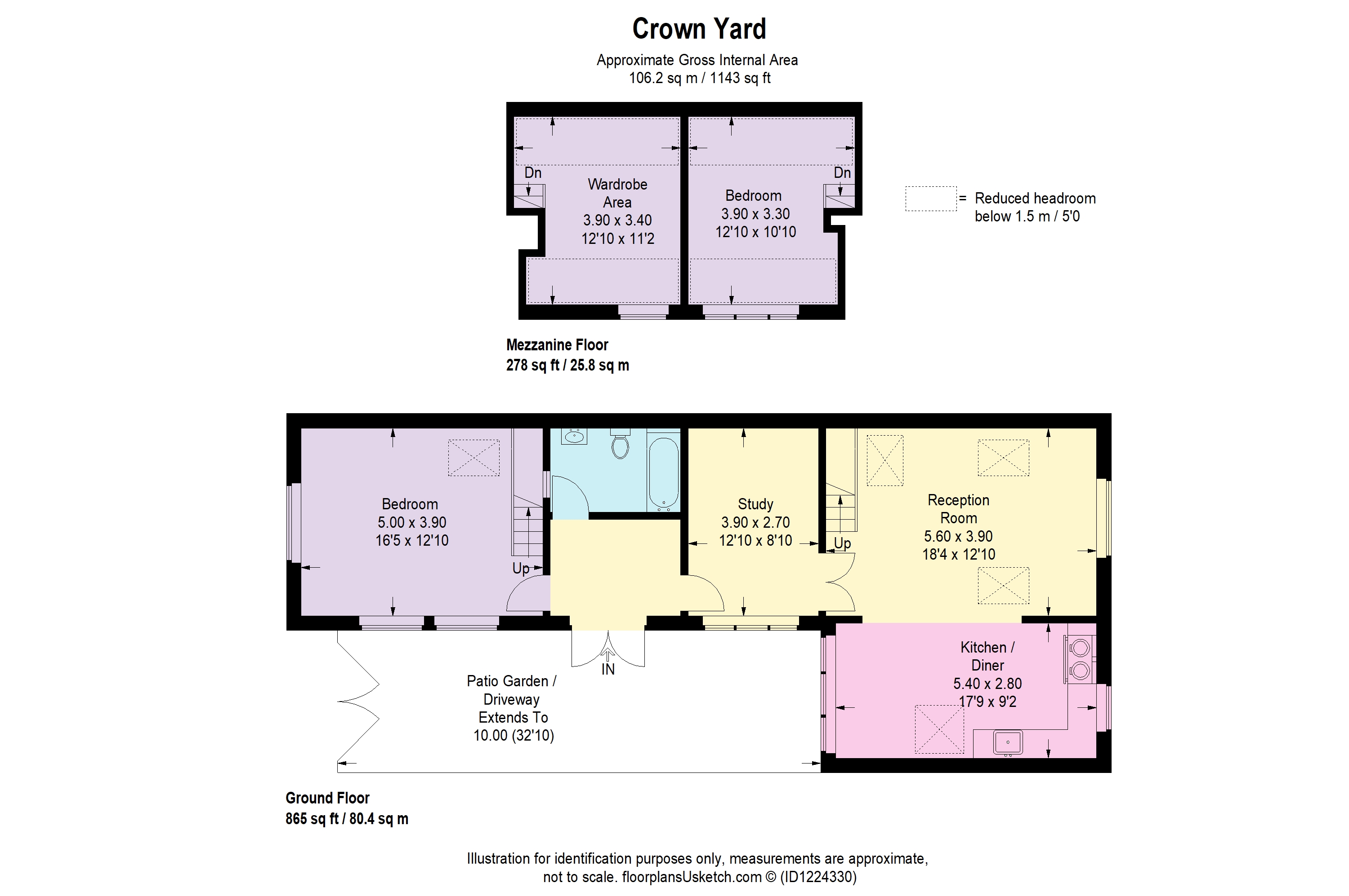 Crown Cottage,, Crown Yard, St Margarets floorplan