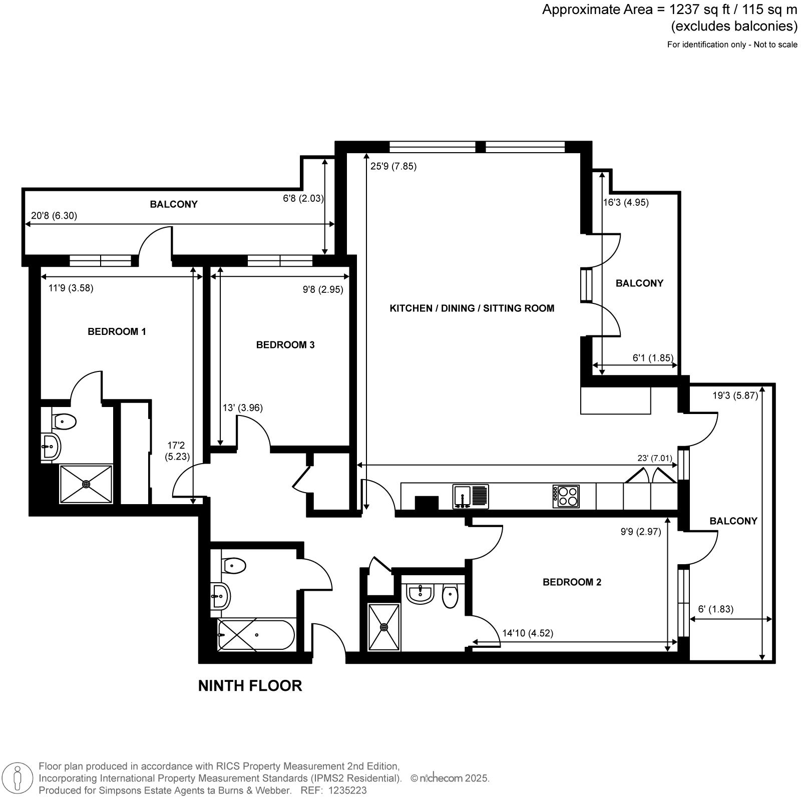 64 Edison House,, Flambard Way, Godalming floorplan