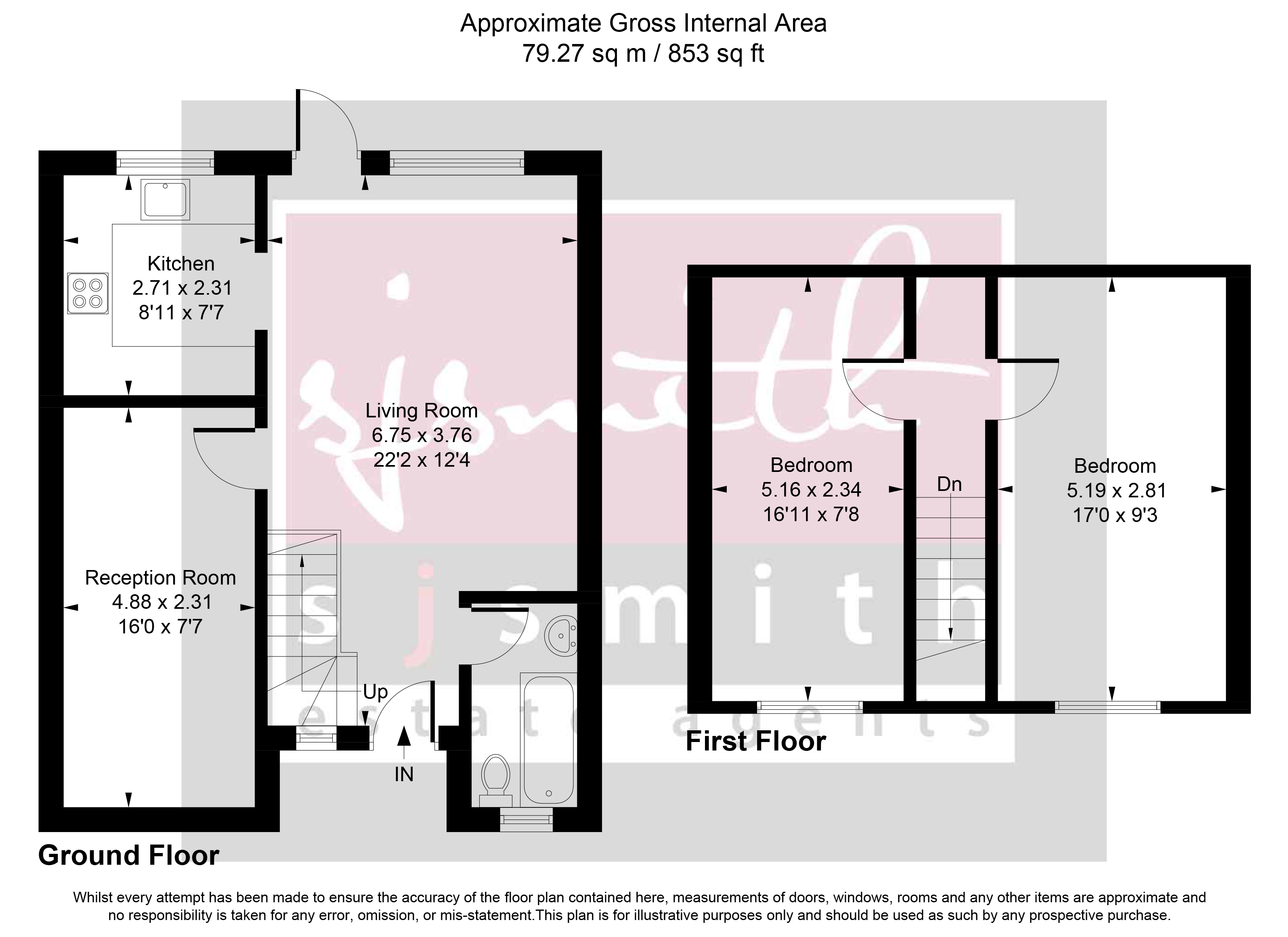 8a, York Close, Staines-upon-Thames floorplan