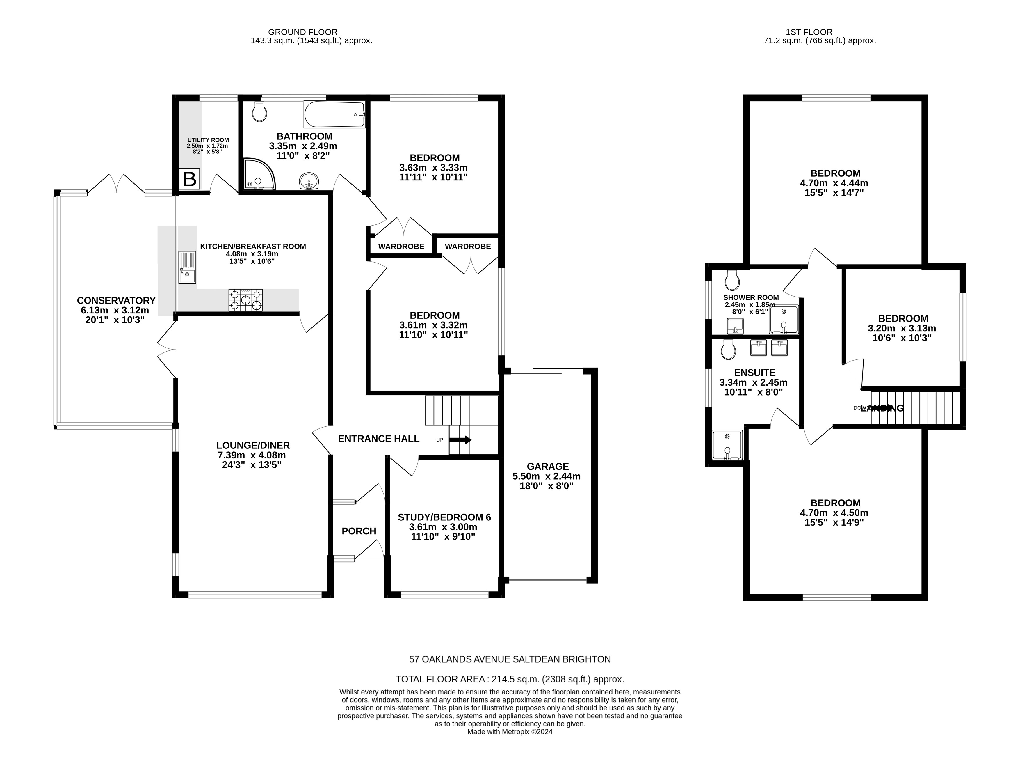 57, Oaklands Avenue, Saltdean floorplan
