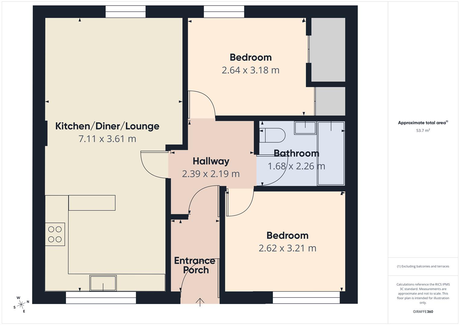 Garden Flat, Meadowbrook, Larkstone Crescent, Ilfracombe floorplan