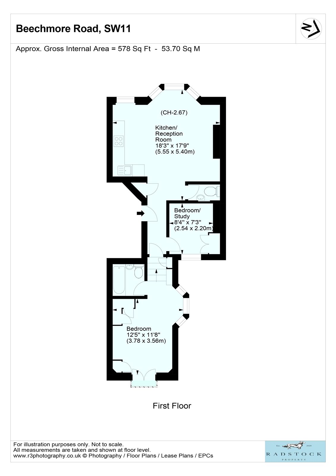 4b, Beechmore Road, London floorplan