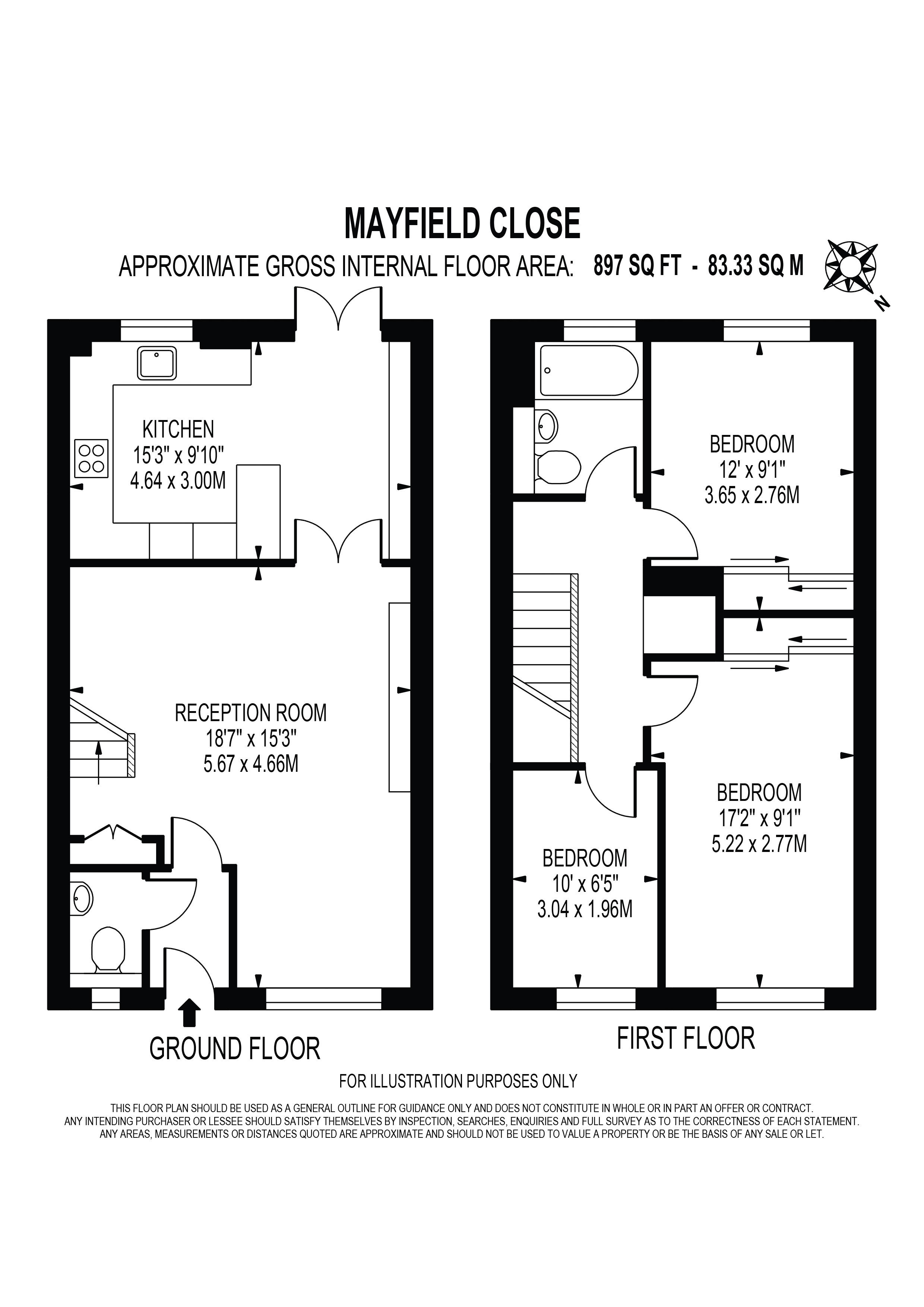 28, Mayfield Close, Walton-On-Thames floorplan