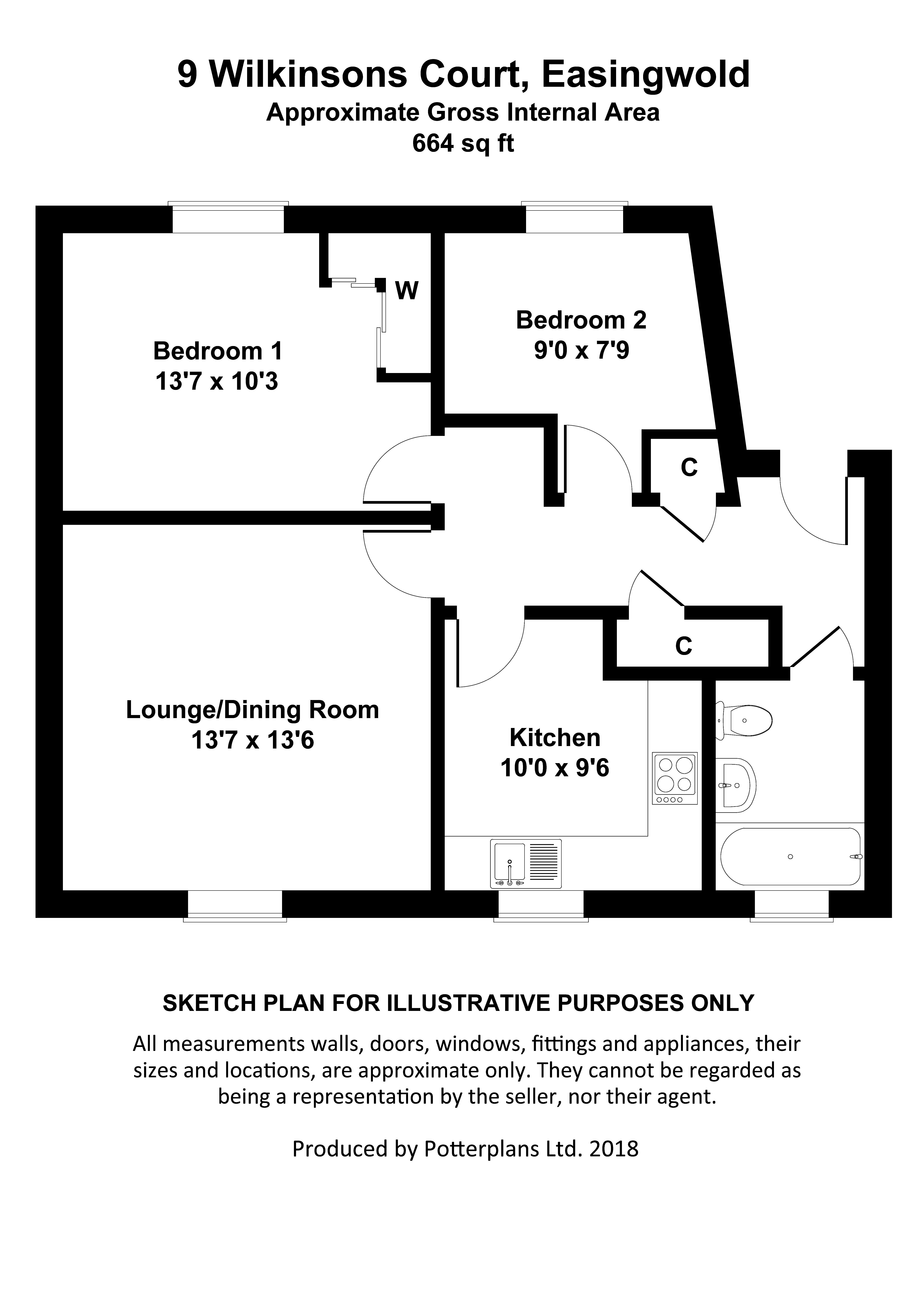 2 Bedrooms Flat for sale in Wilkinsons Court, Easingwold, York YO61