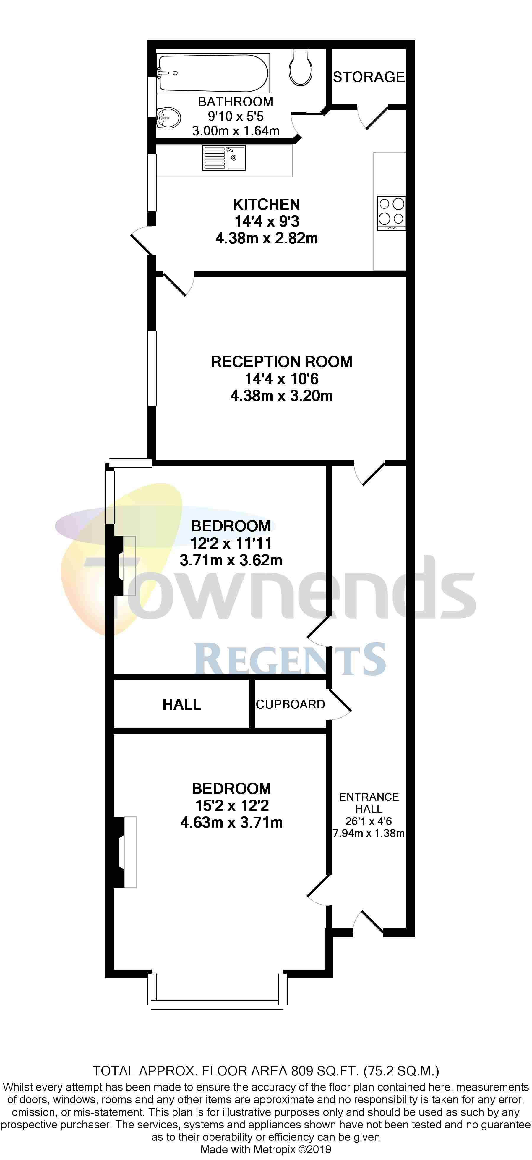 2 Bedrooms Maisonette for sale in London Road, Ashford, Surrey TW15