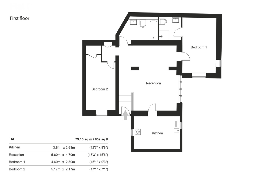 Flat 5 Hatch Mill, 1, Mill Lane, Surrey floorplan