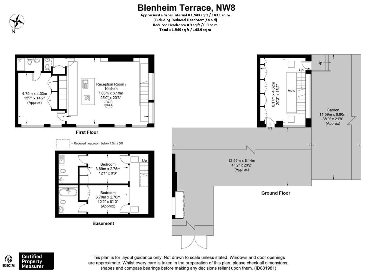 19A,, Blenheim Terrace, London floorplan