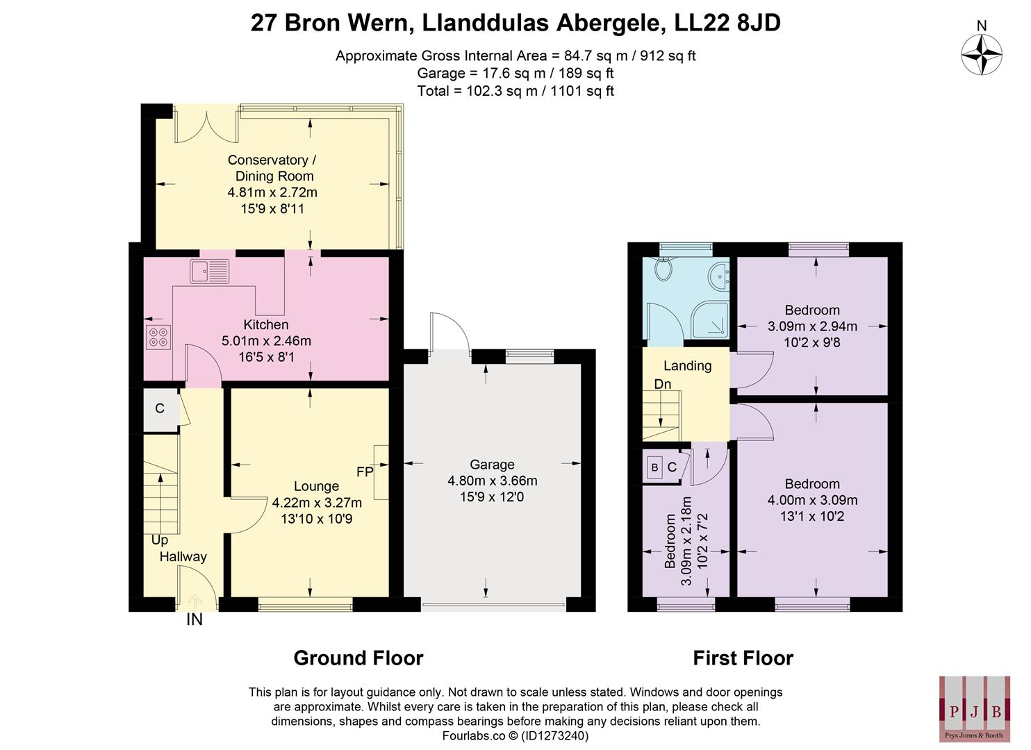 27, Bron Wern, Abergele floorplan