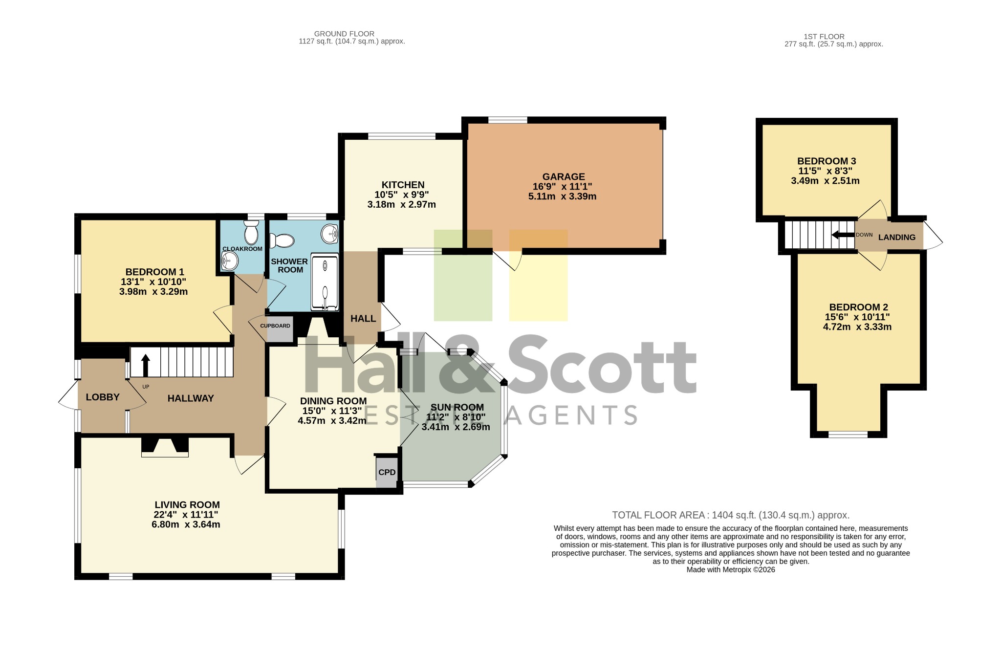 26 Oak Close, Ottery St Mary floorplan