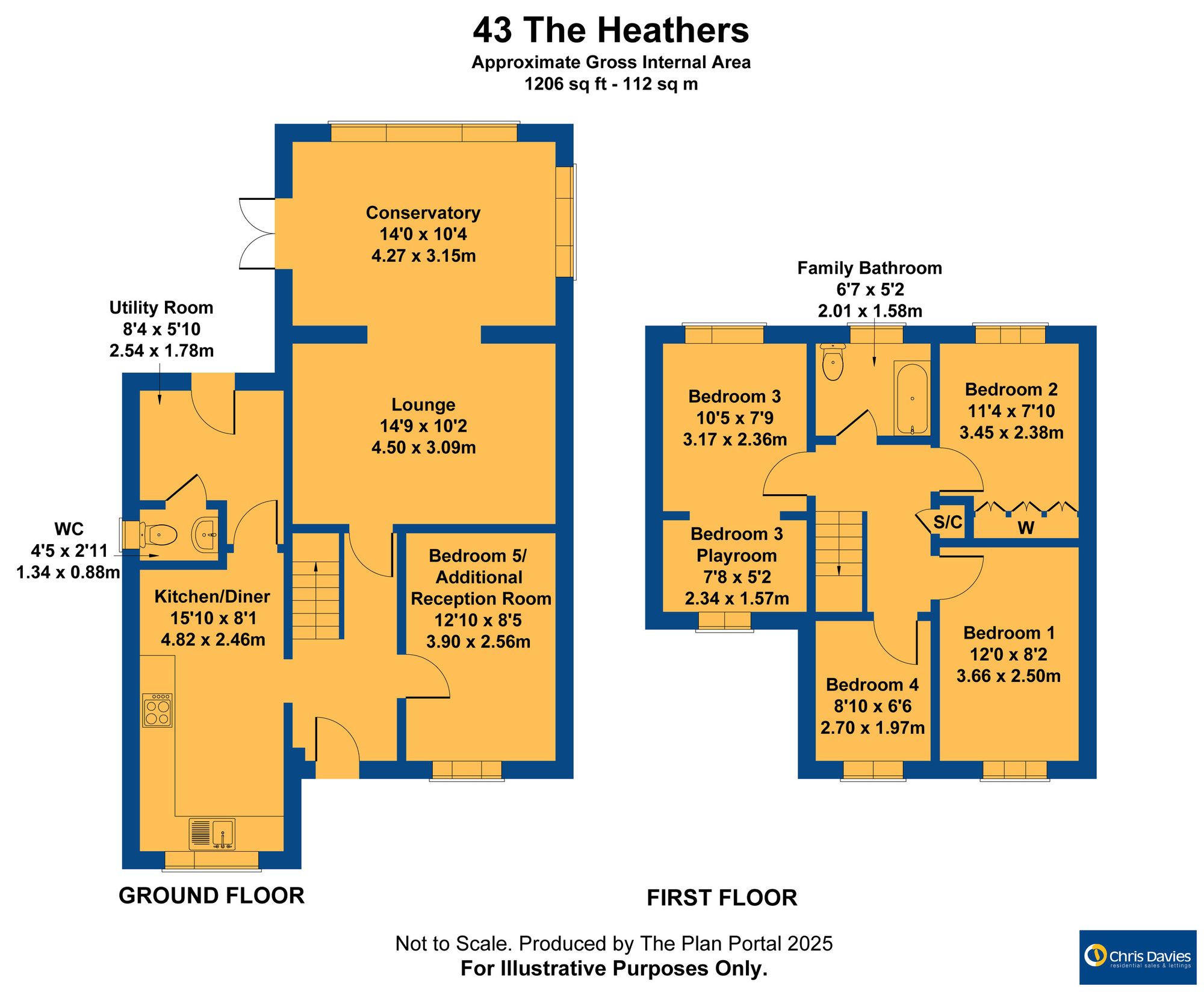 43 The Heathers, Barry floorplan