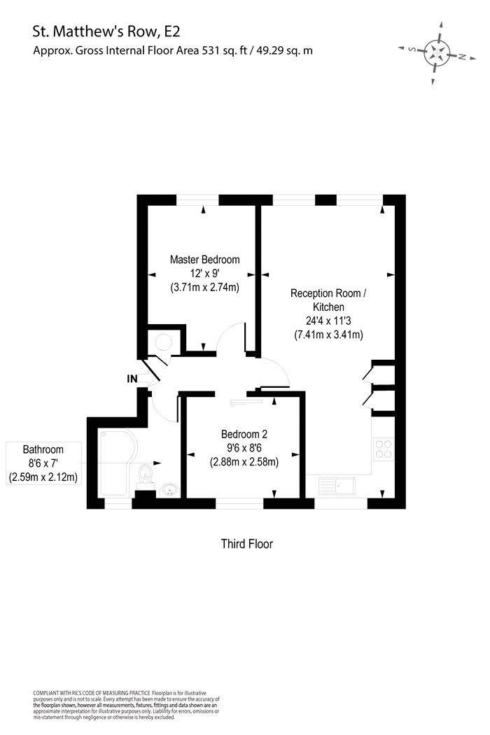 2 Bedrooms Flat to rent in St. Matthew's Row, London E2