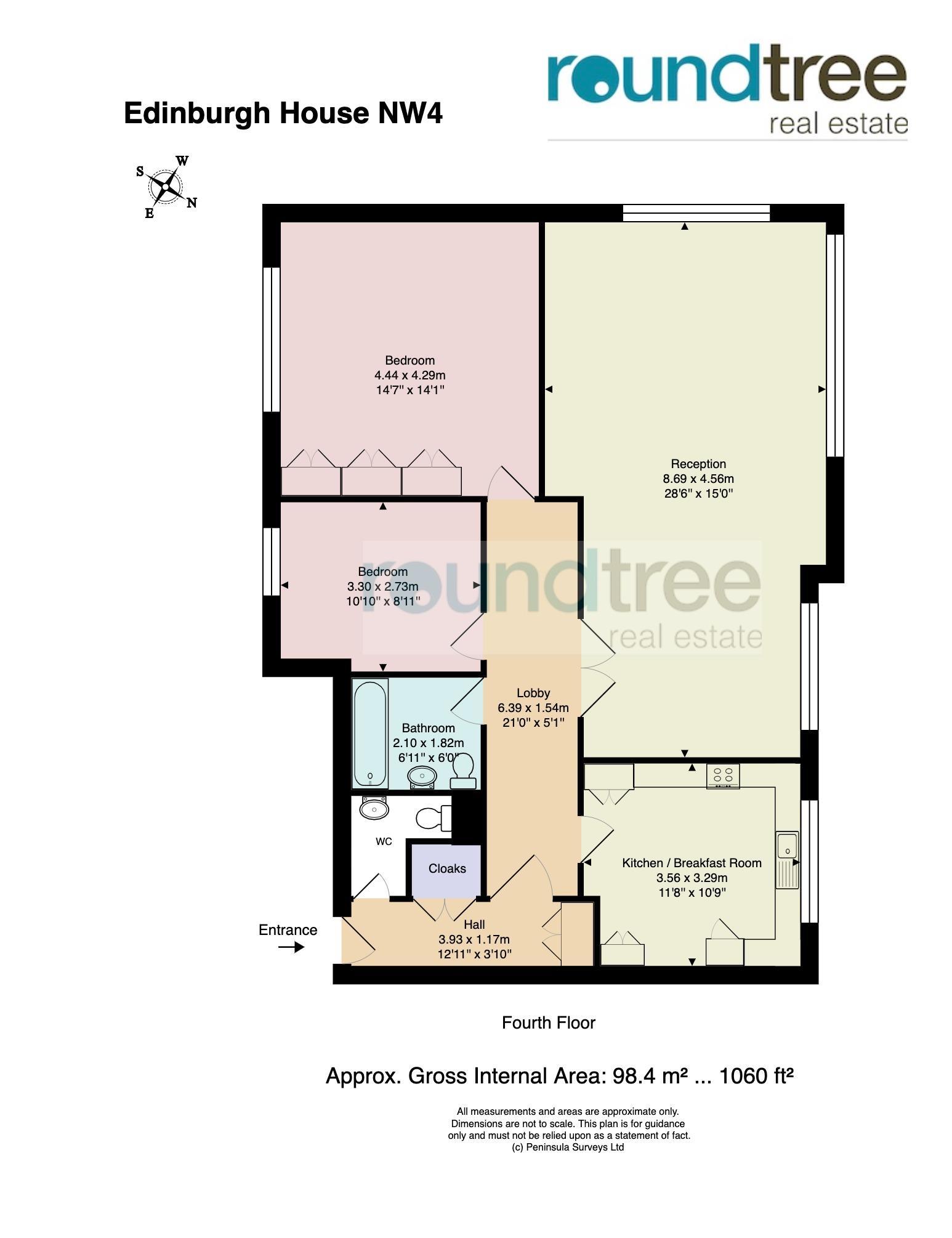 Edinburgh House Tenterden Grove Hendon London Nw4 2 Bedroom