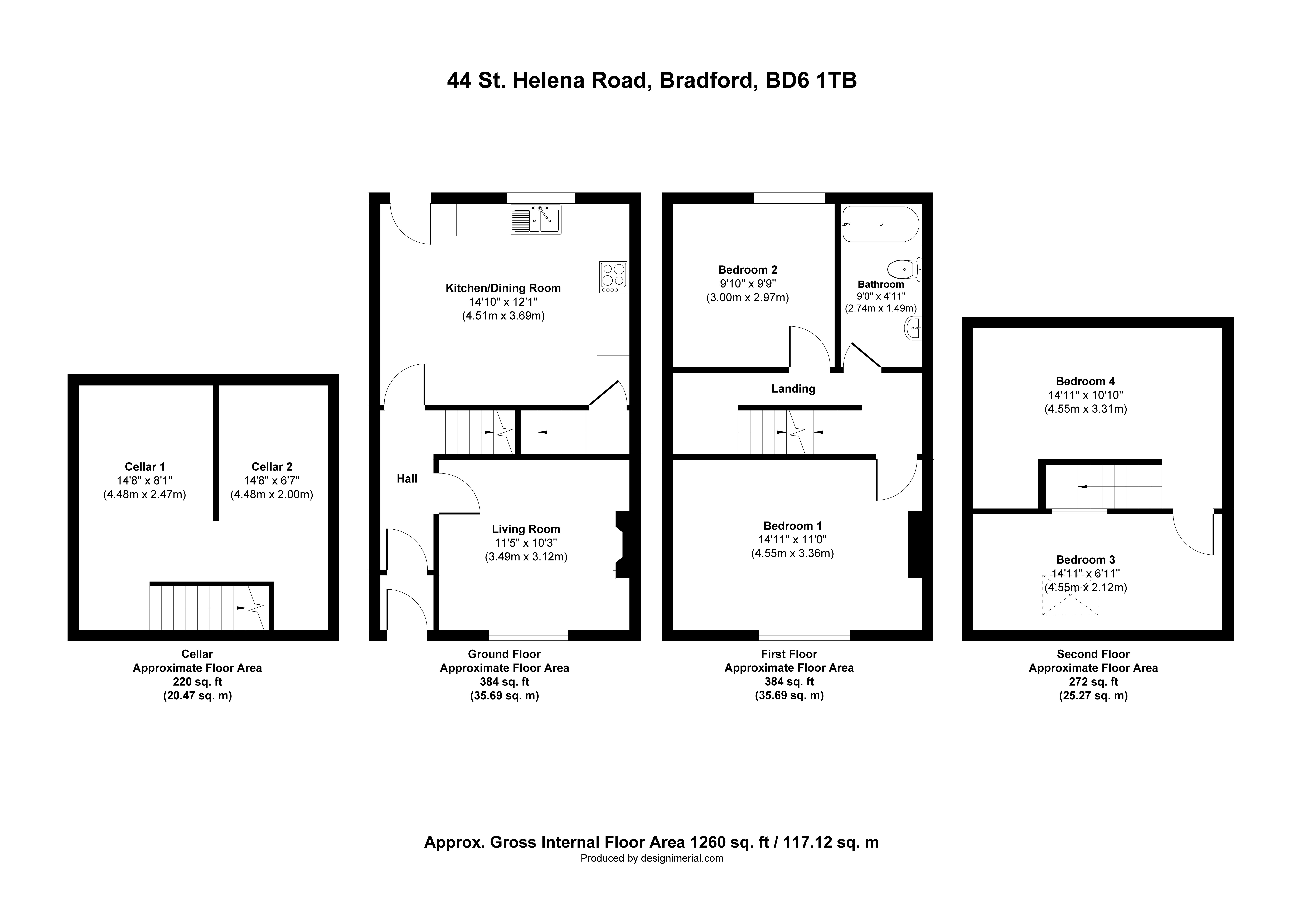 44, St. Helena Road, Bradford floorplan