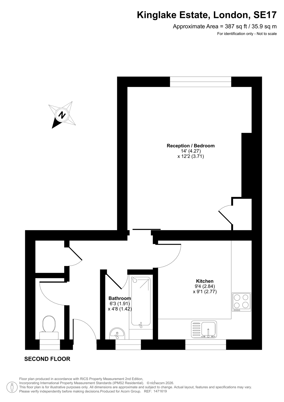 Flat 13, Faversham House,, Kinglake Estate, London floorplan