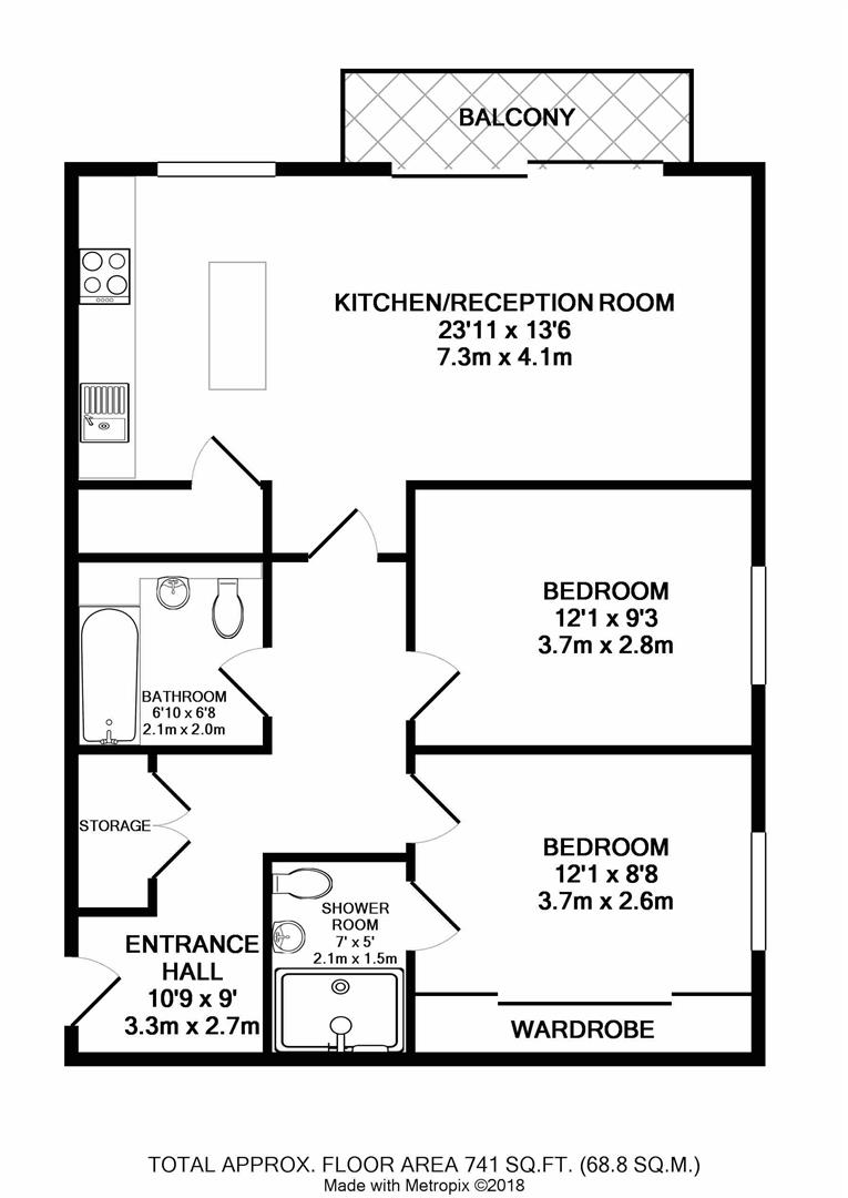 2 Bedrooms Flat to rent in Union Lane, Isleworth TW7