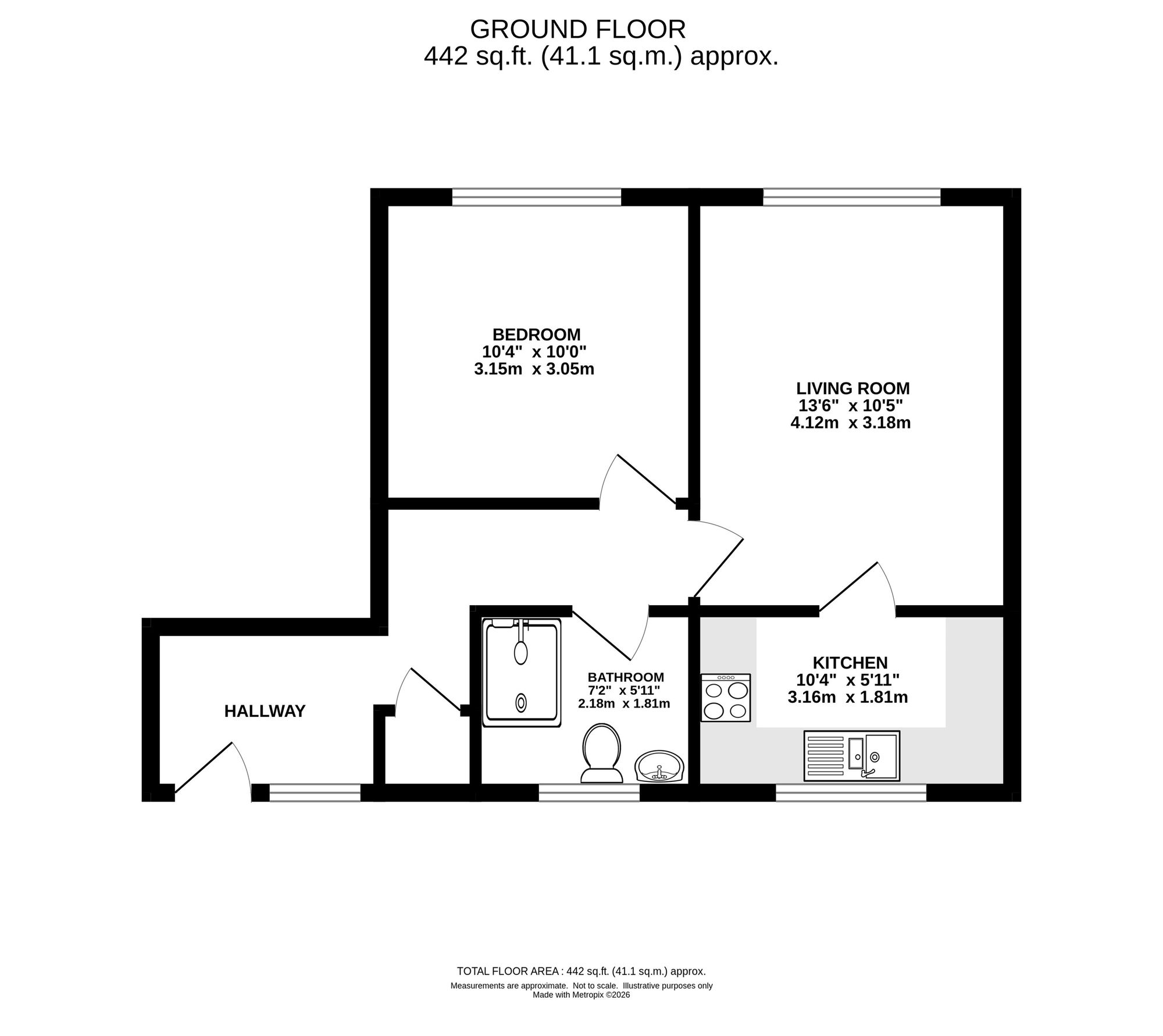 Flat 12, Trinity Court Green Street, Knutsford floorplan