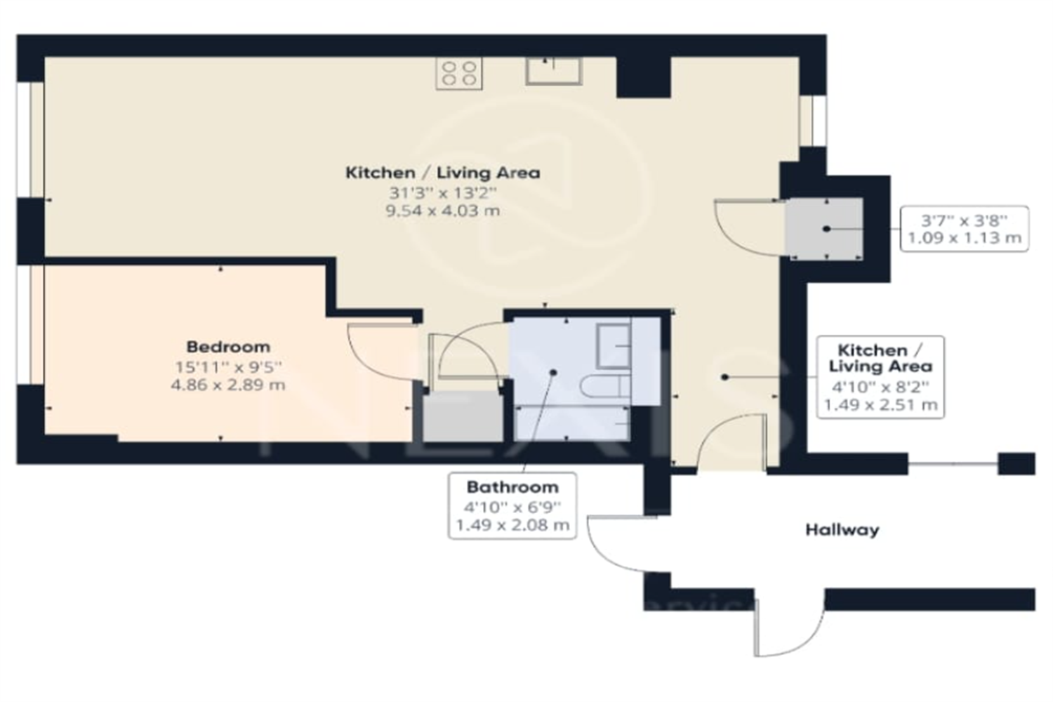 55, Apartment 1012, Queen Street, Salford floorplan