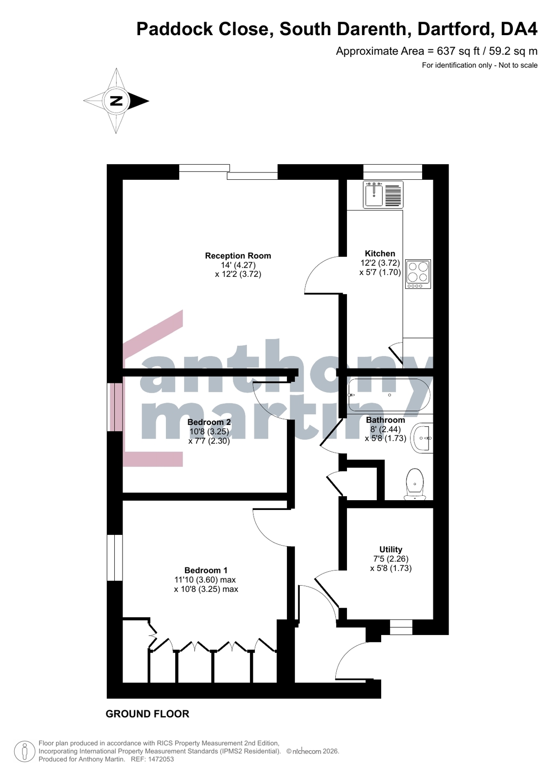 21, Paddock Close, Dartford floorplan