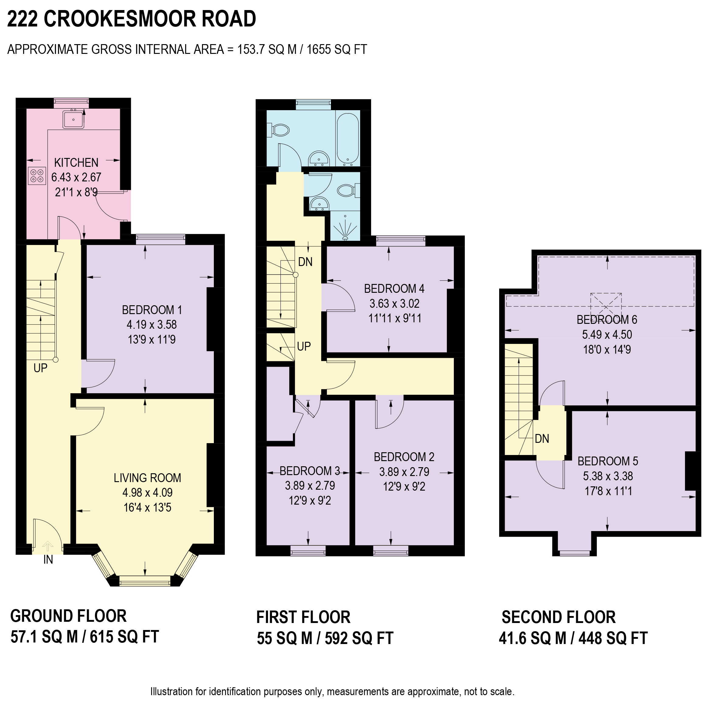 6 Bedrooms Terraced house to rent in 222 Crookesmoor Road, Crookesmoor, Sheffield S10