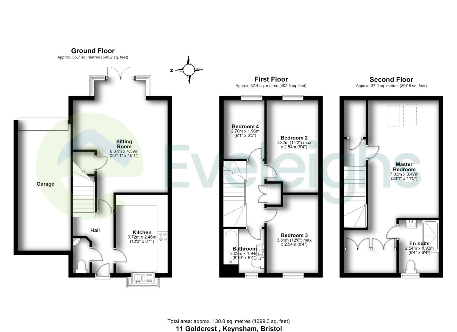 11, Goldcrest Walk, Bristol floorplan