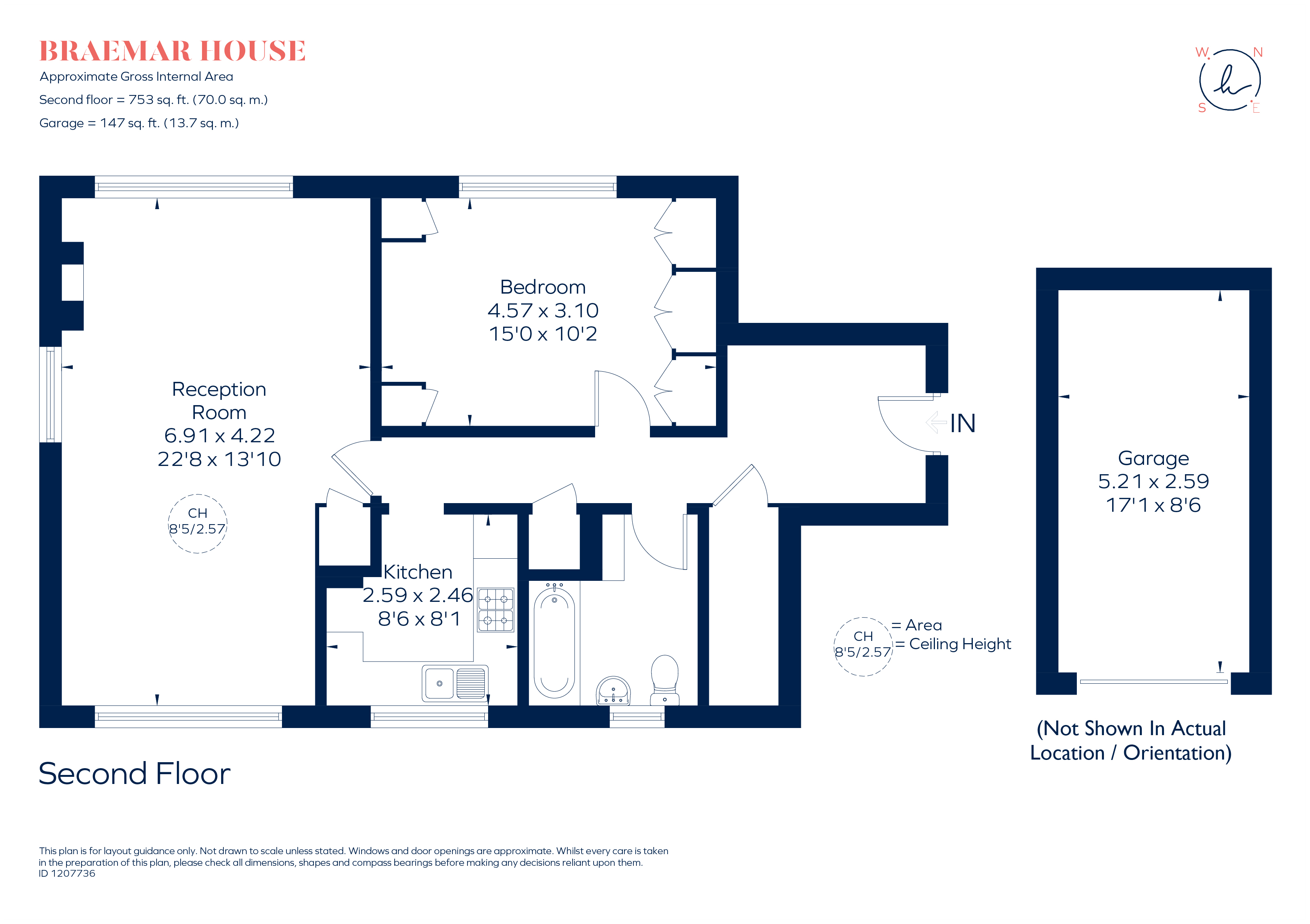 Flat 10, Braemar House, 10, Manor Road, Teddington floorplan